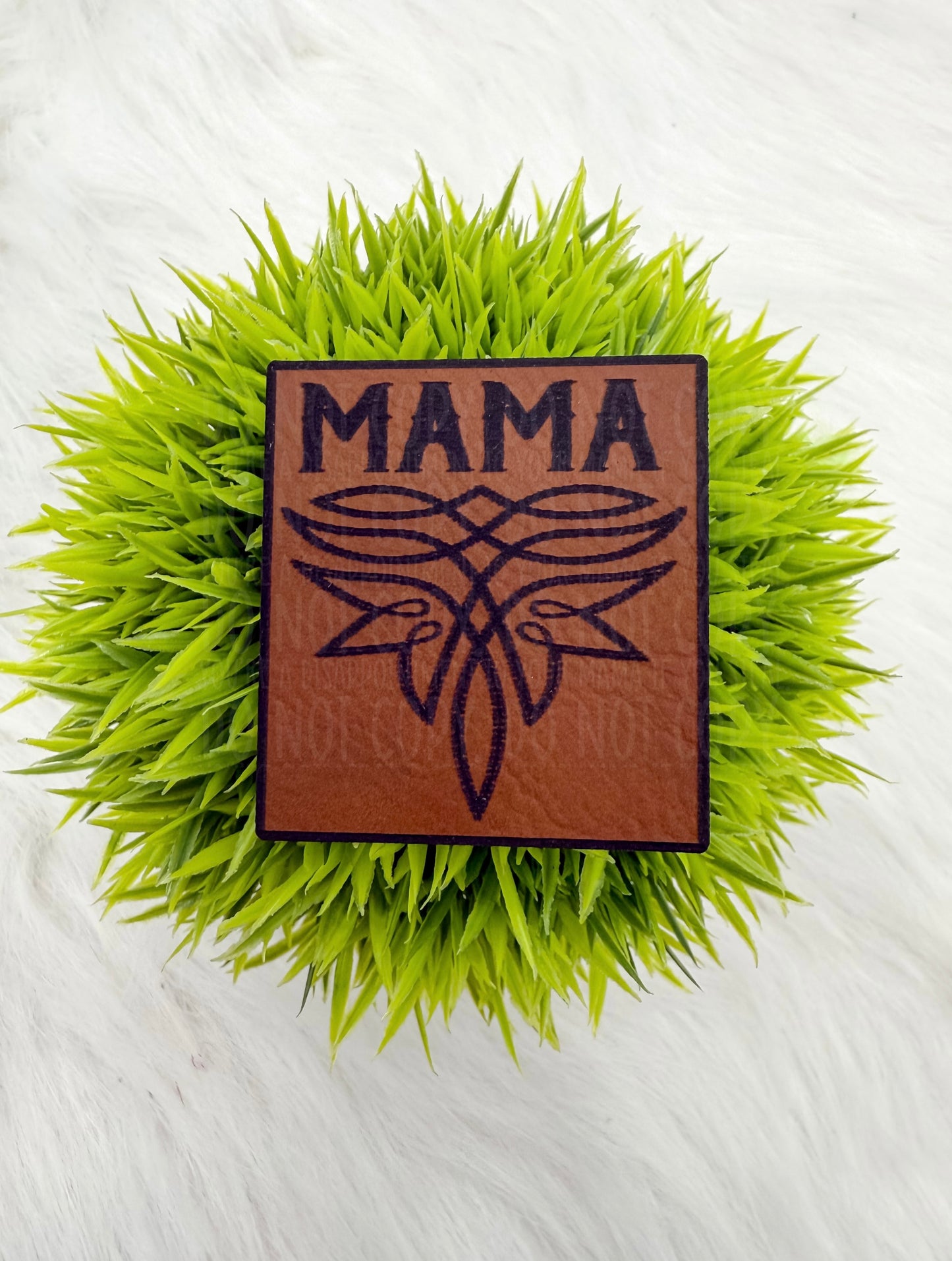 Leather Engraved Hat Patches