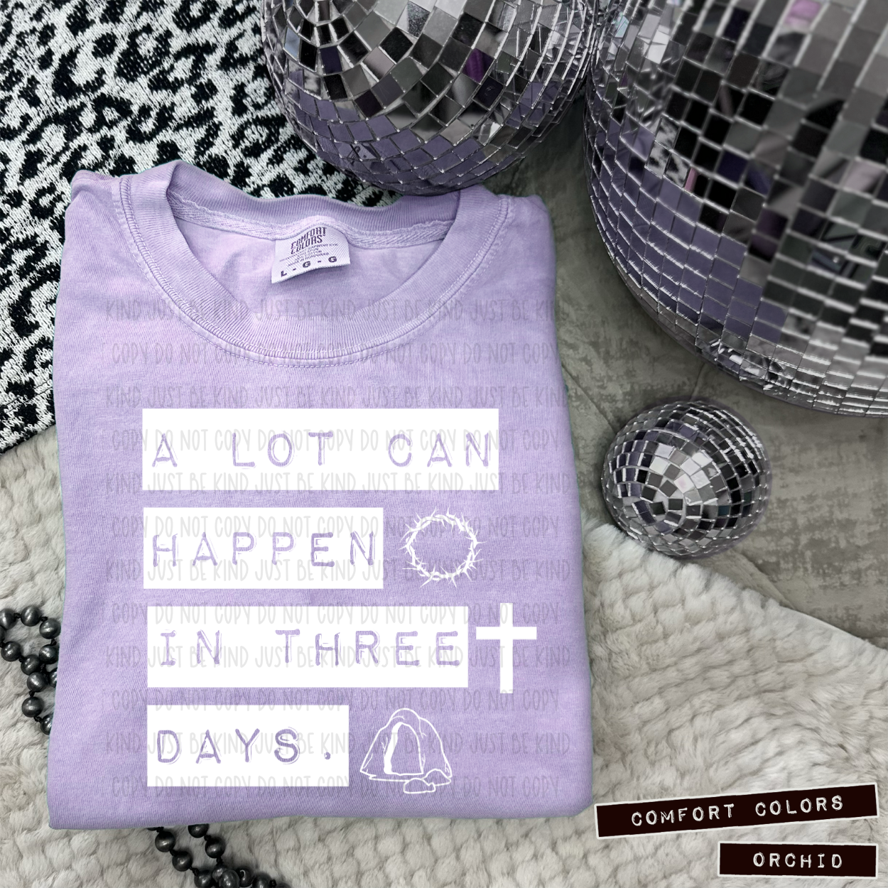 A Lot Can Happen In Three Days / White - COMPLETED TEE