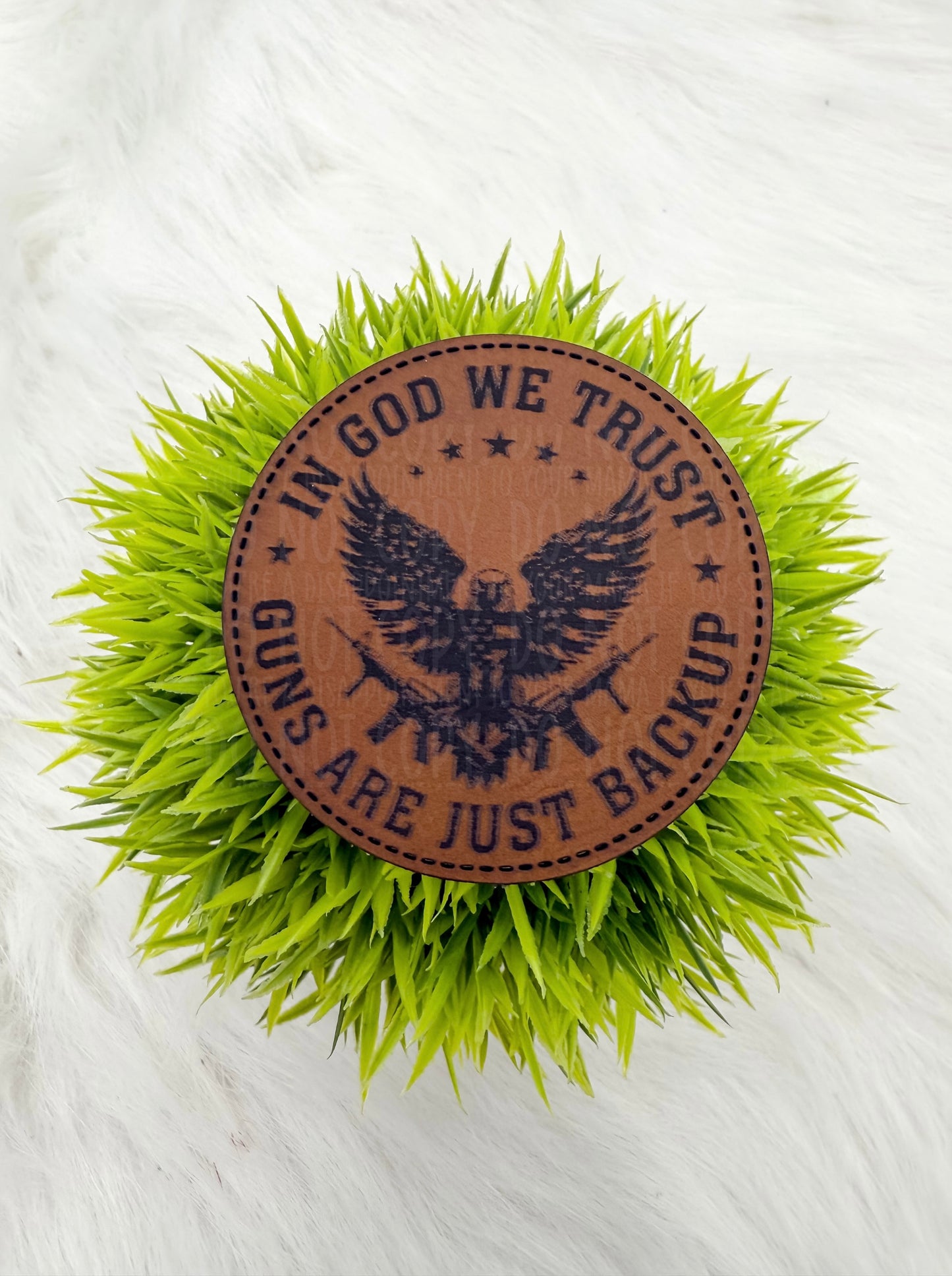 Leather Engraved Hat Patches