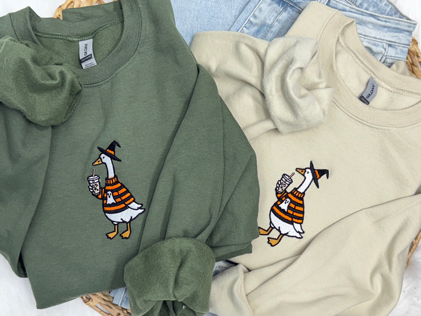 Halloween Goose - EMBROIDERED SWEATSHIRT