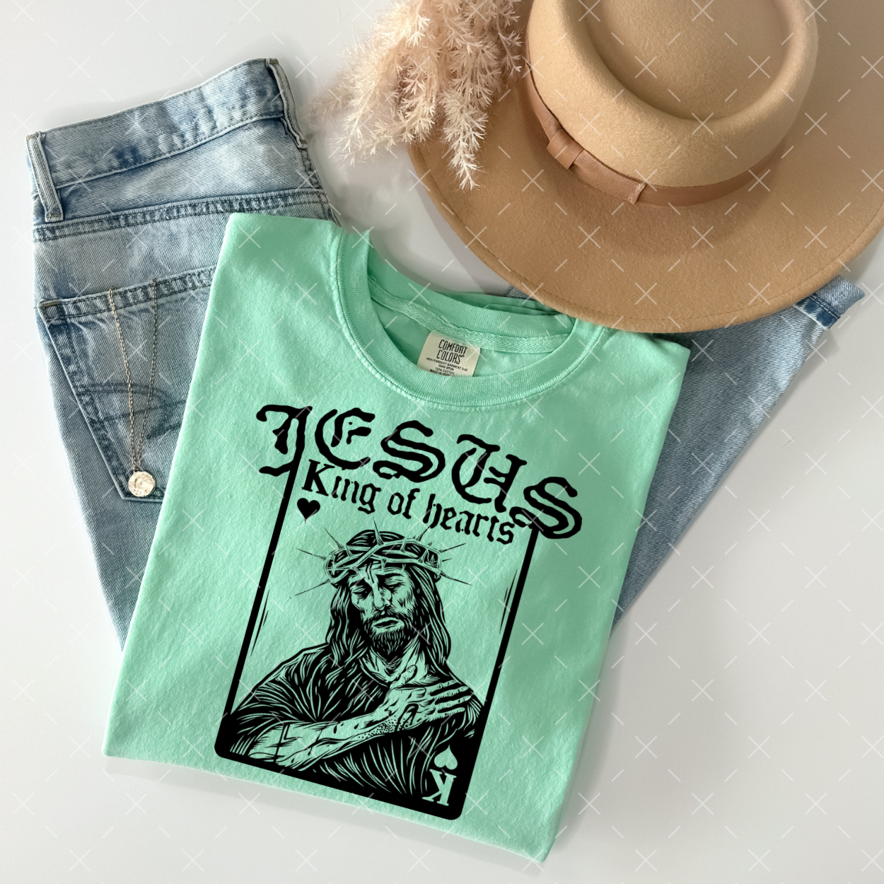 Jesus King Of Hearts / Black - TRANSFER (Kayndi)