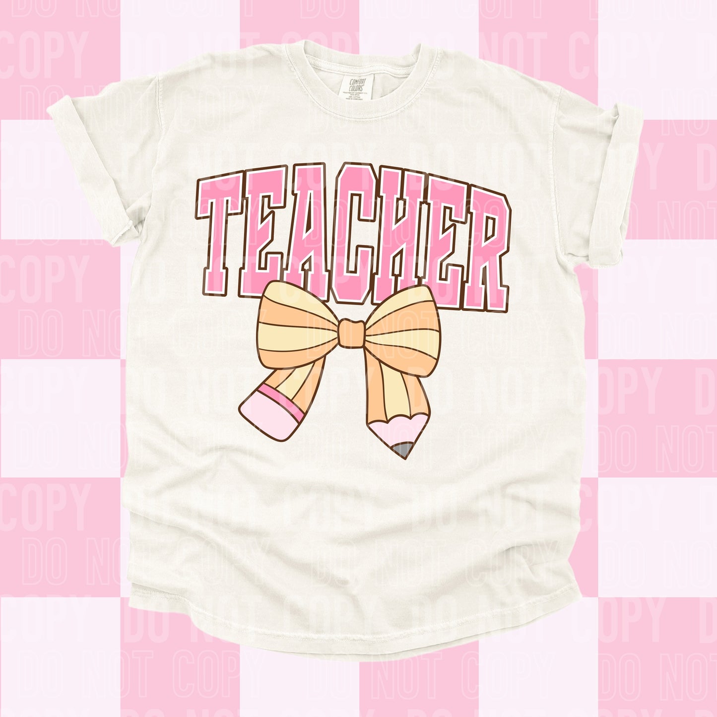 Teacher With Pencil Bow - TRANSFERS (SBB)