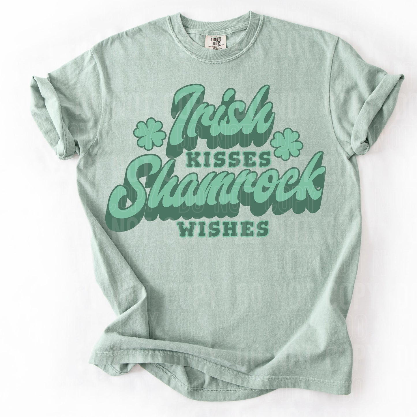 Irish Kisses Shamrock Wishes TRANSFERS (SBB)