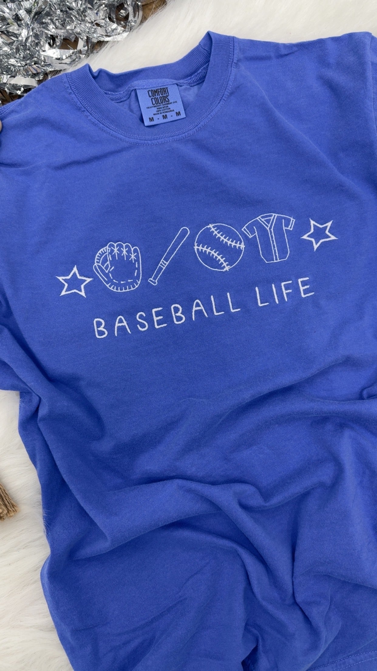 Baseball Life- EMBROIDERED TEE