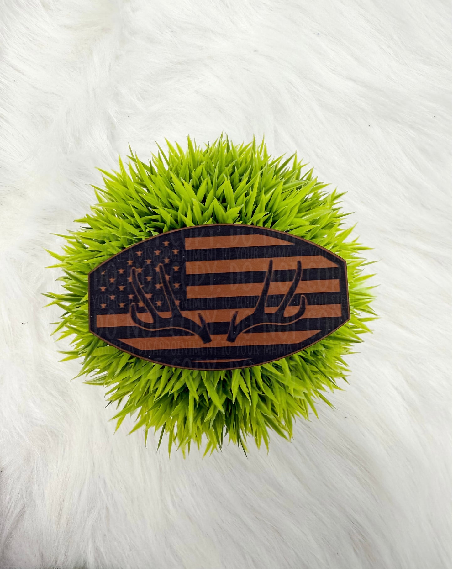 Leather Engraved Hat Patches