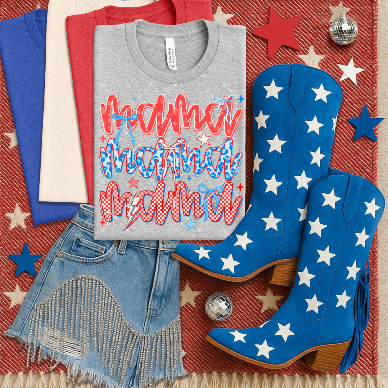 Red White Blue Mama - TRANSFER (Scarlow)