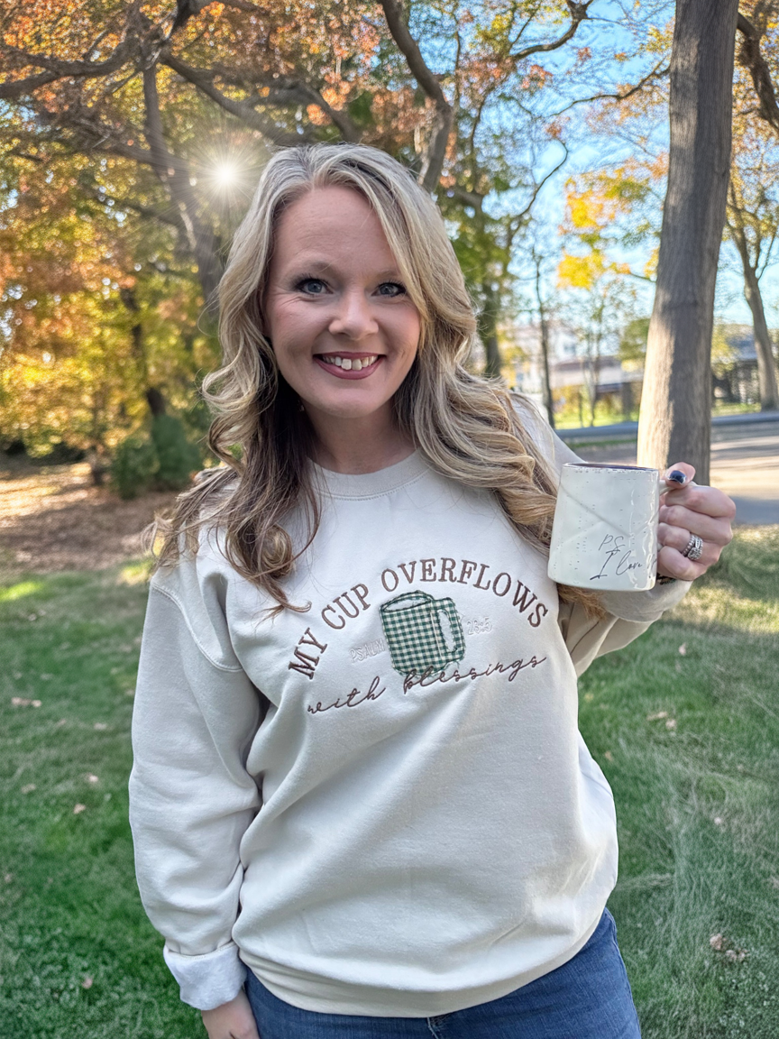 My blessings overflow - Embroidered SWEATSHIRT