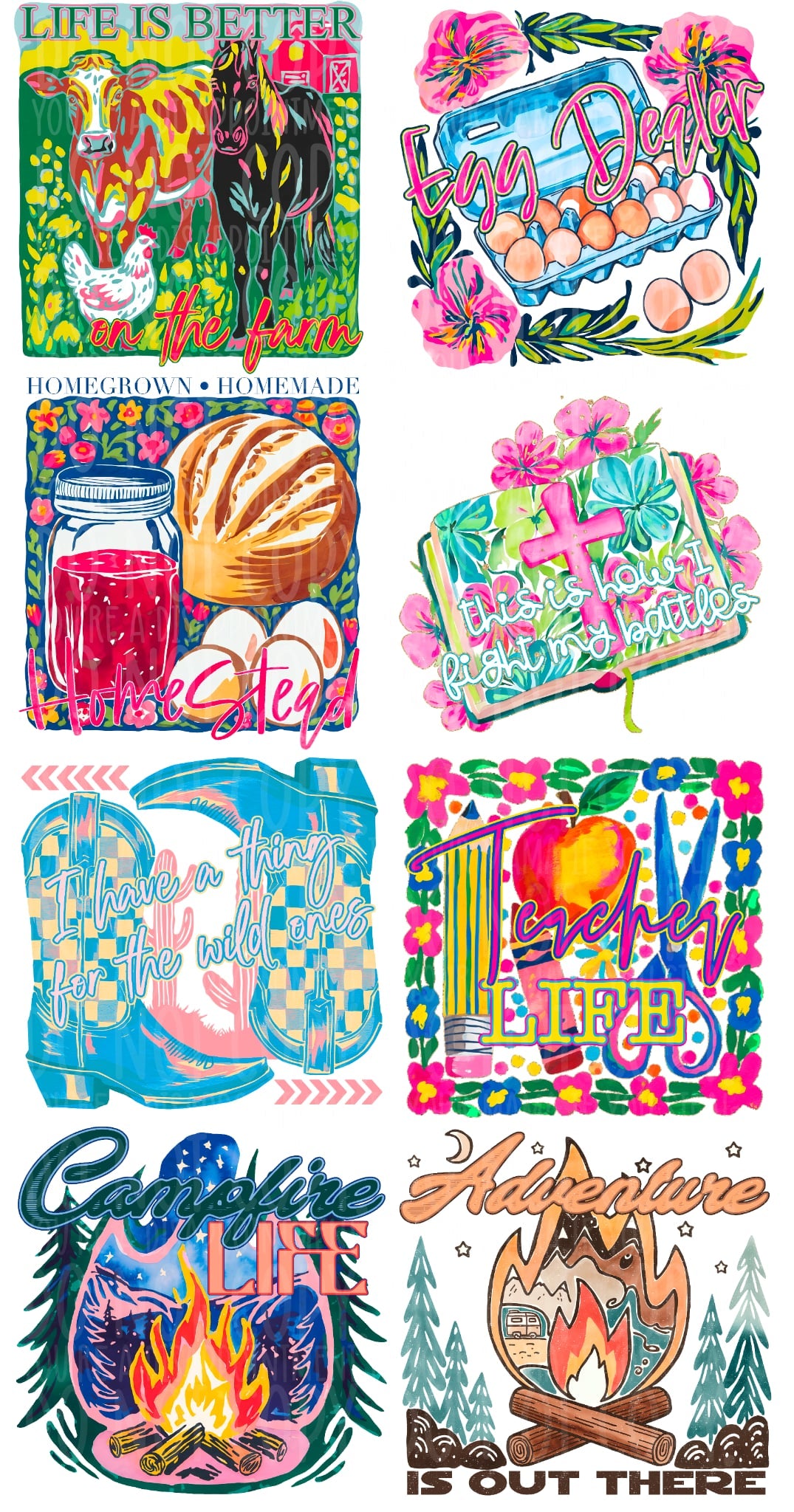 Life is better gang sheet