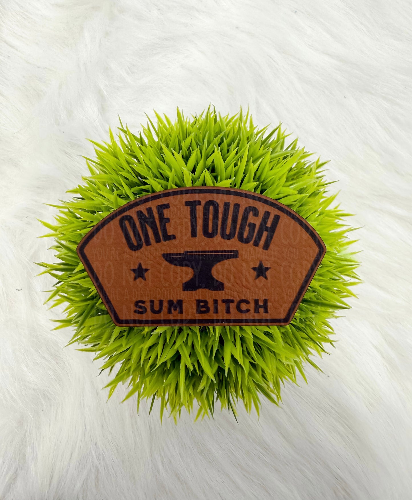 Leather Engraved Hat Patches