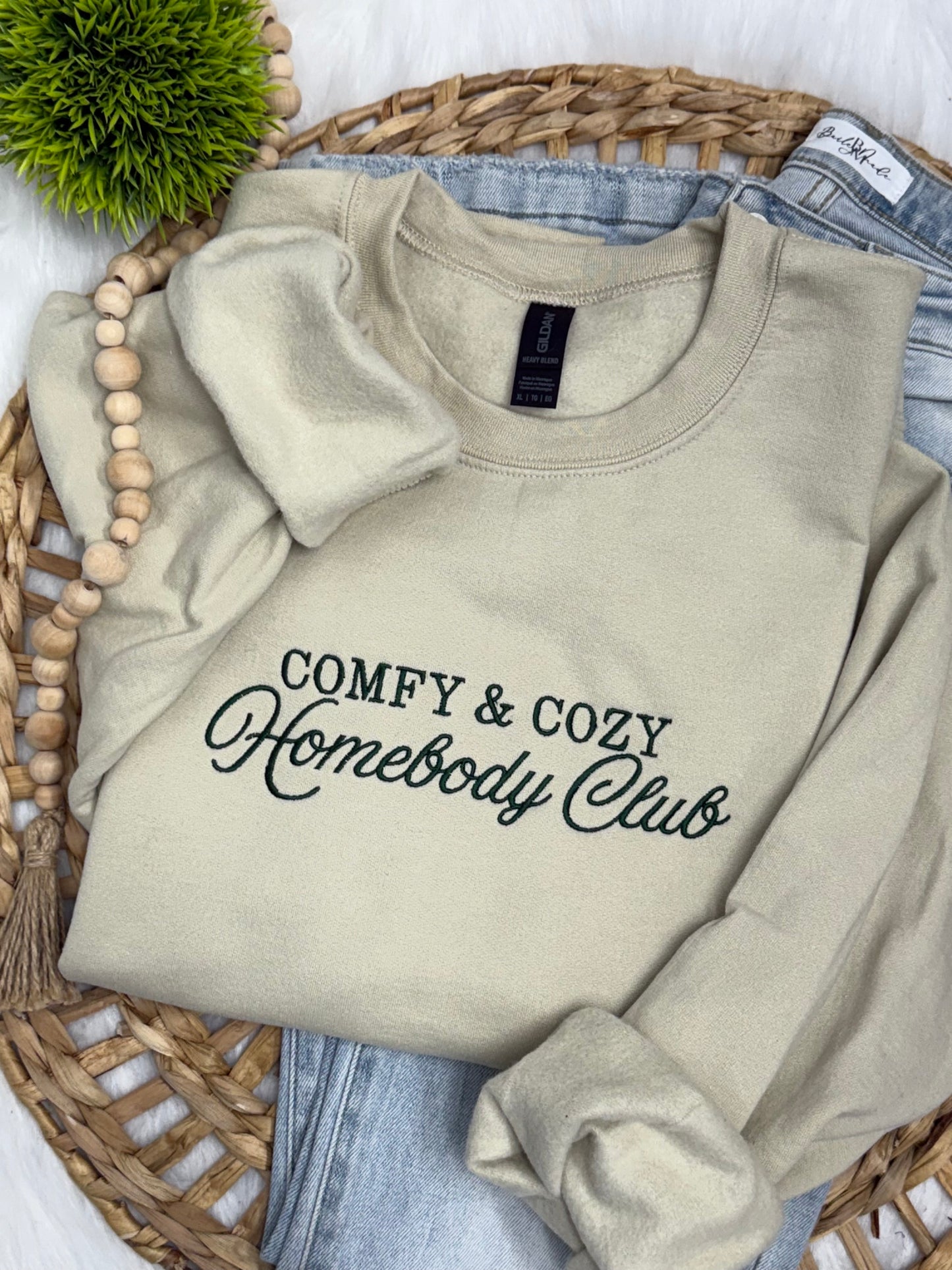 Comfy & Cozy EMBROIDERED SWEATSHIRT