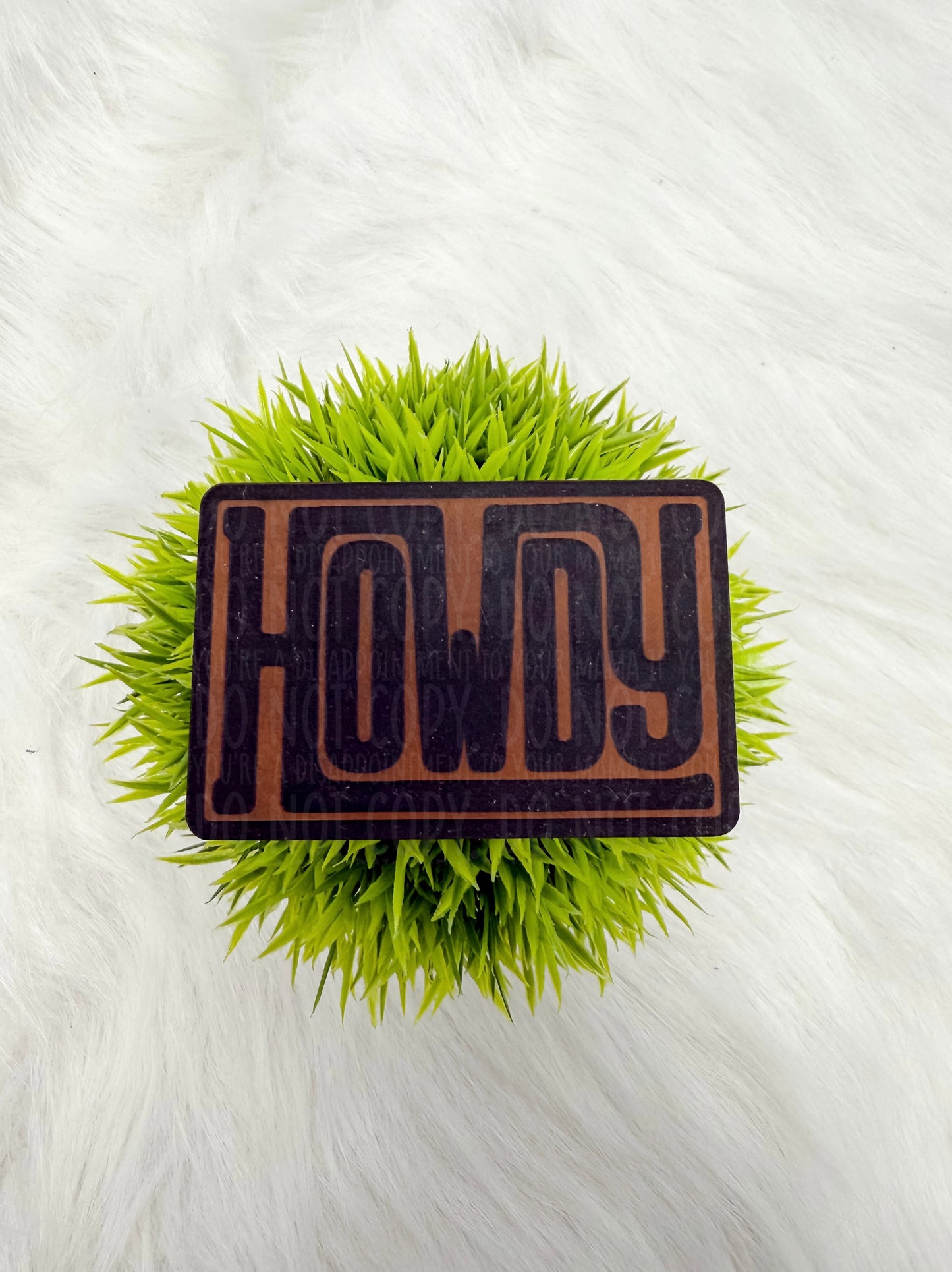 Leather Engraved Hat Patches