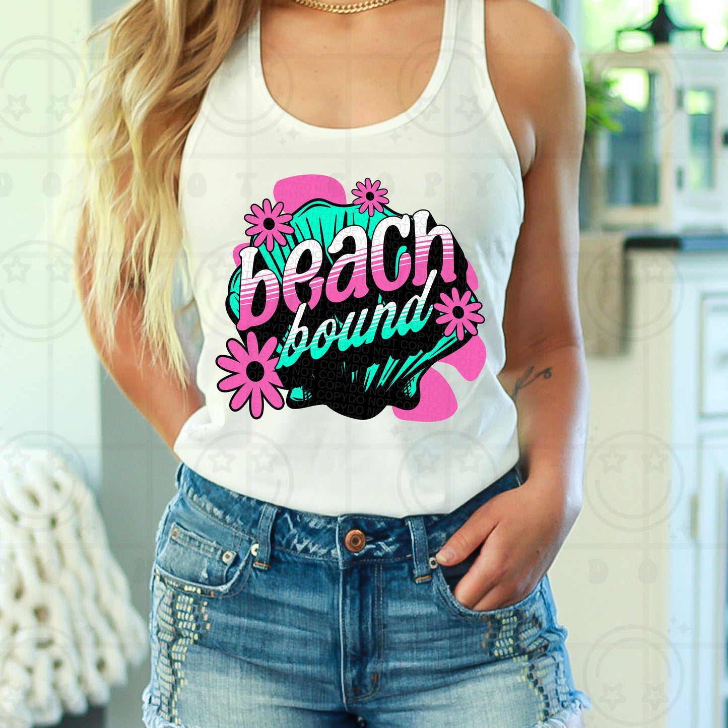 Beach Bound Flowers - TRANSFERS (HW)