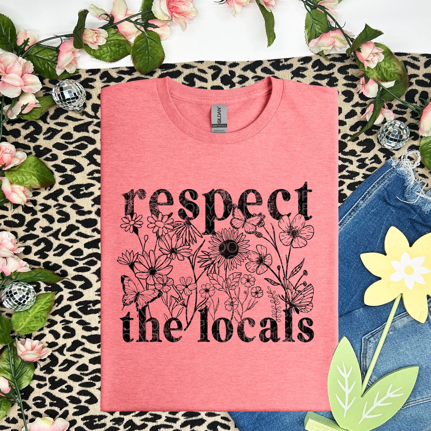 Respect the Locals Flowers Various Ink Colors - Transfer (SD)
