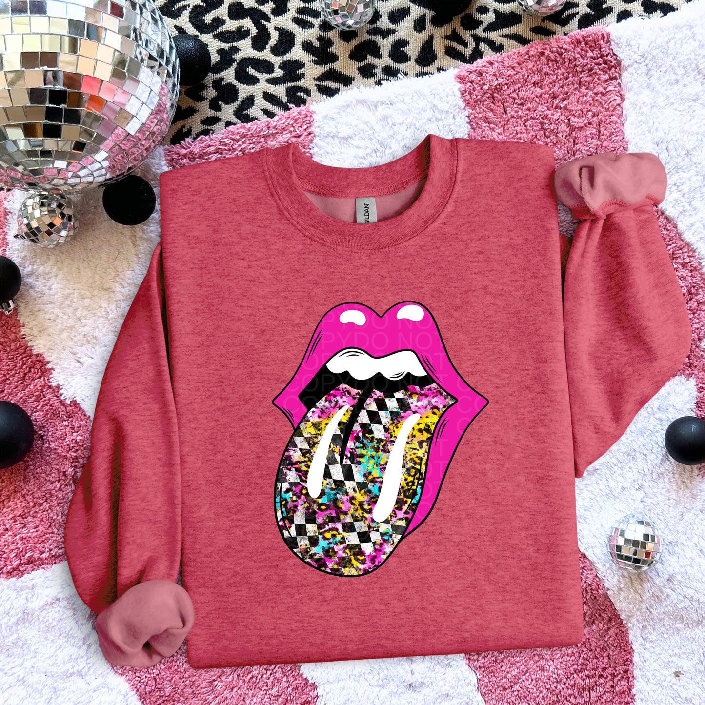 Multicolor Lips and Tongue - TRANSFERS (L)