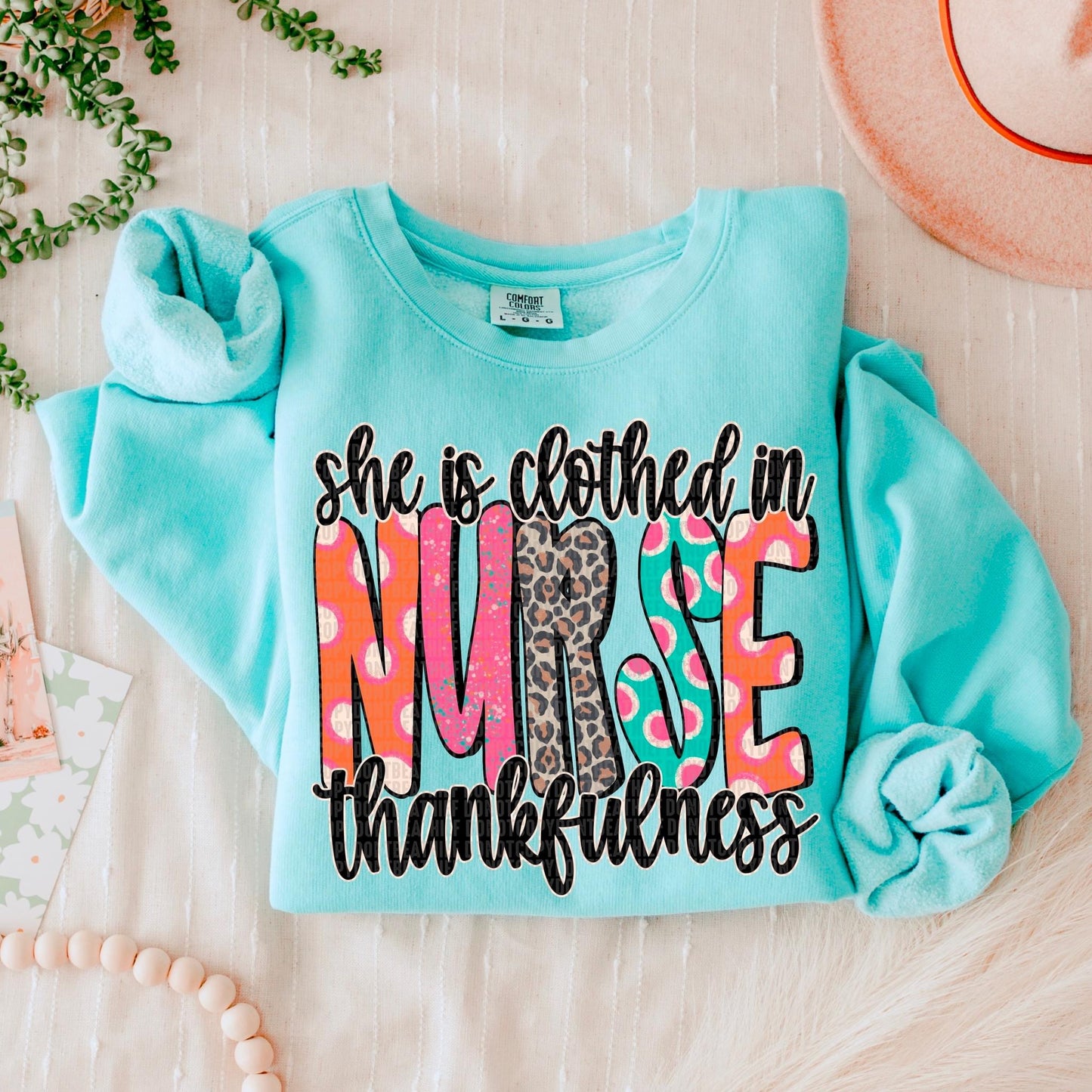 She is clothed in thankfulness NURSE- Transfer (SDD)