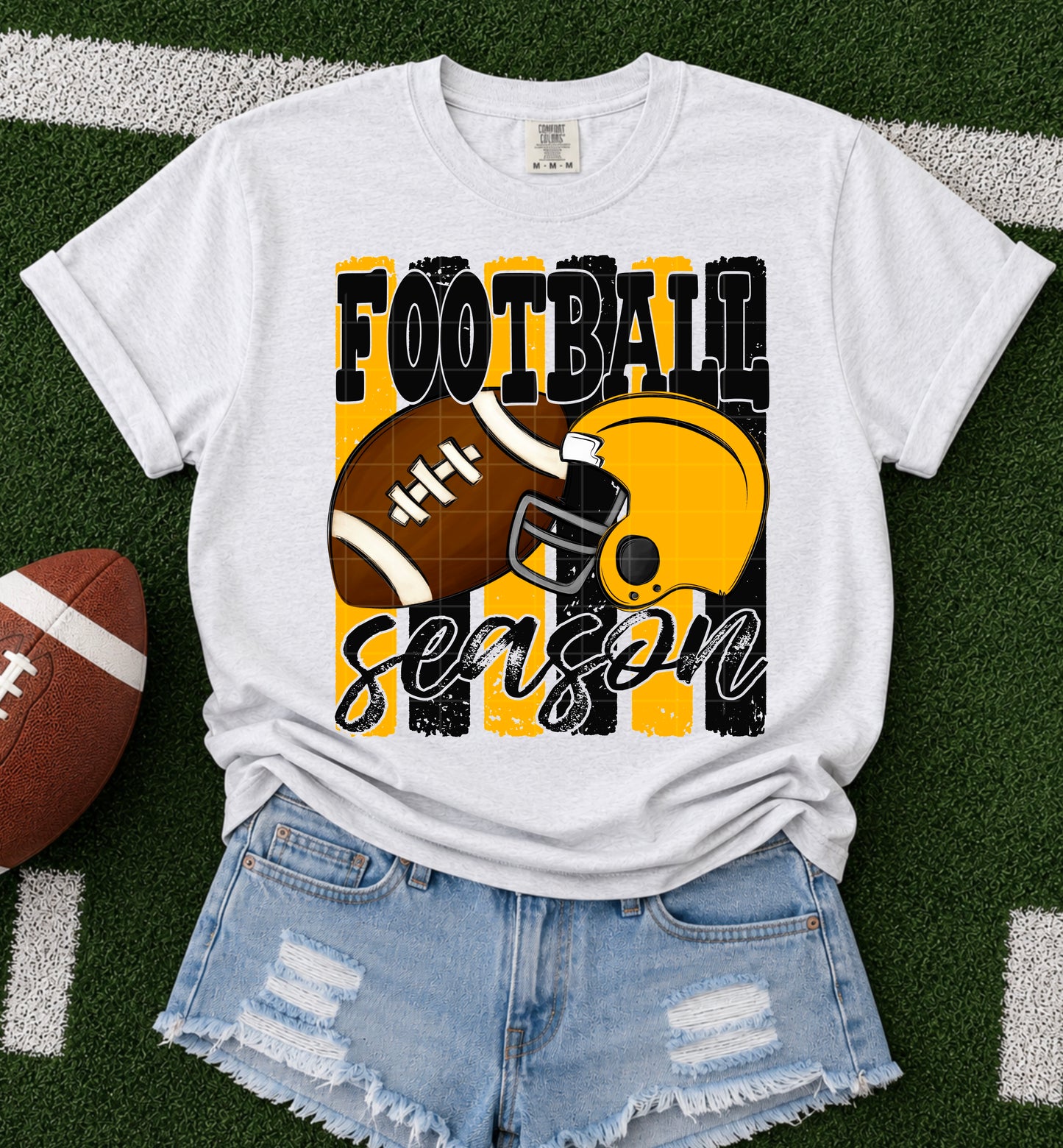 Football Season / Black & Yellow Gold - TRANSFER (SDD)