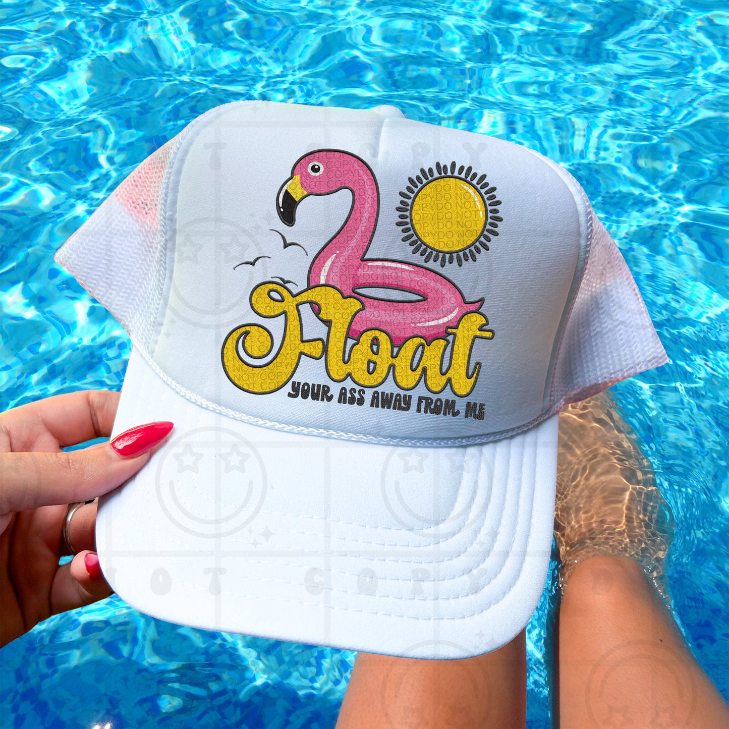 Float Your Ass Away From Me Inflatable Flamingo - TRANSFERS (HW)
