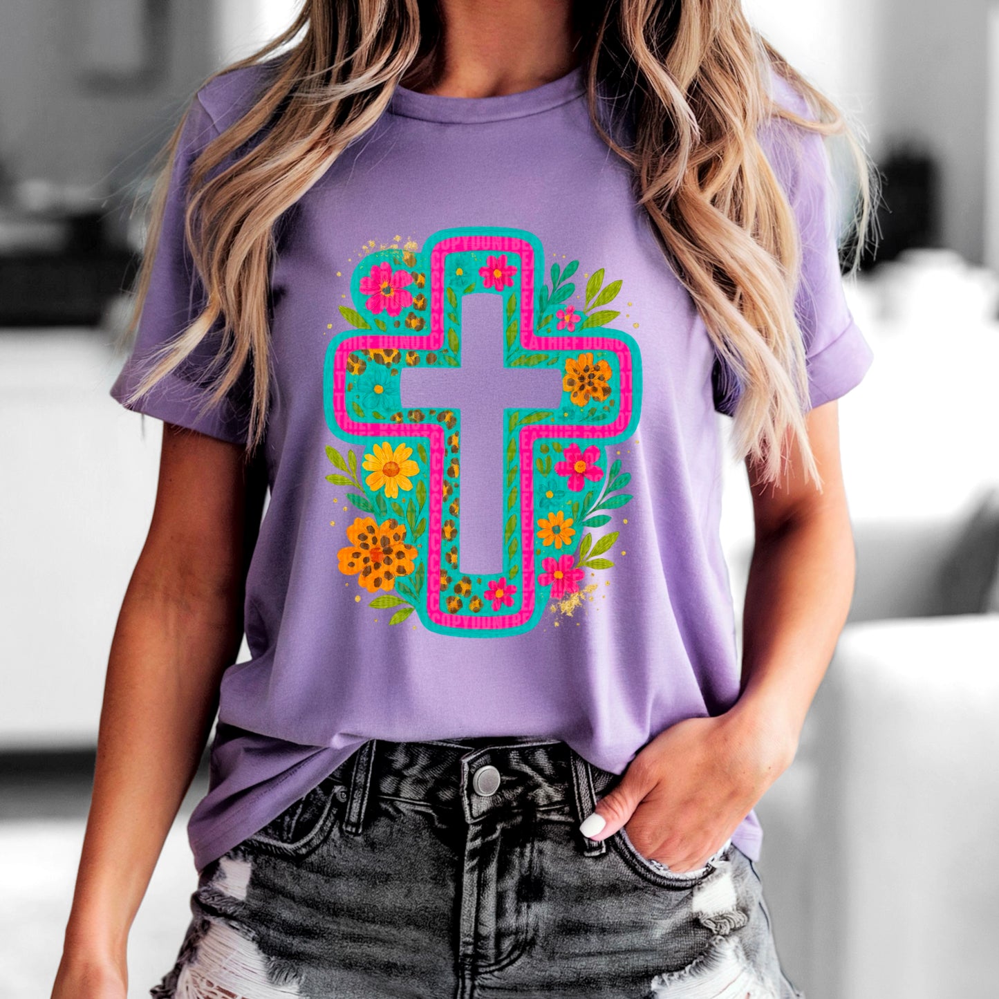 Floral Cross - TRANSFERS (SDD)