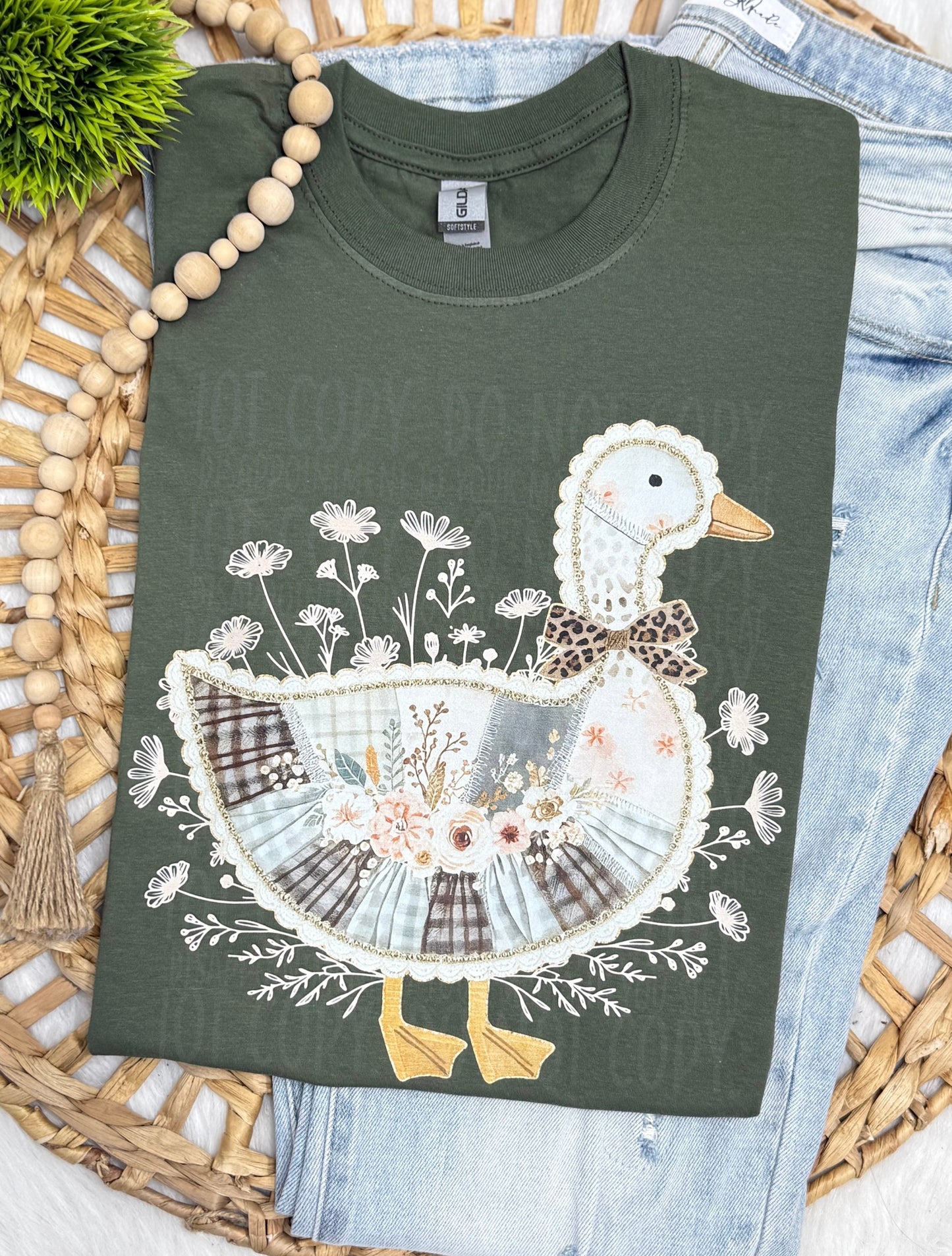 Patchwork Goose- COMPLETED TEE