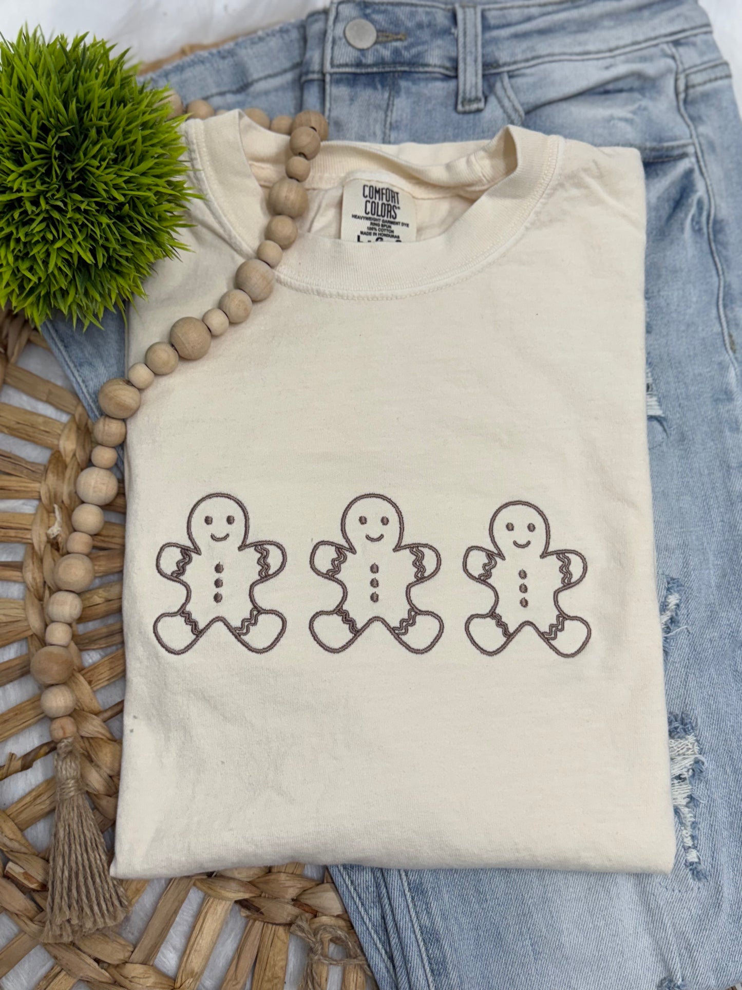 Gingerbread Men- EMBROIDERED TEE