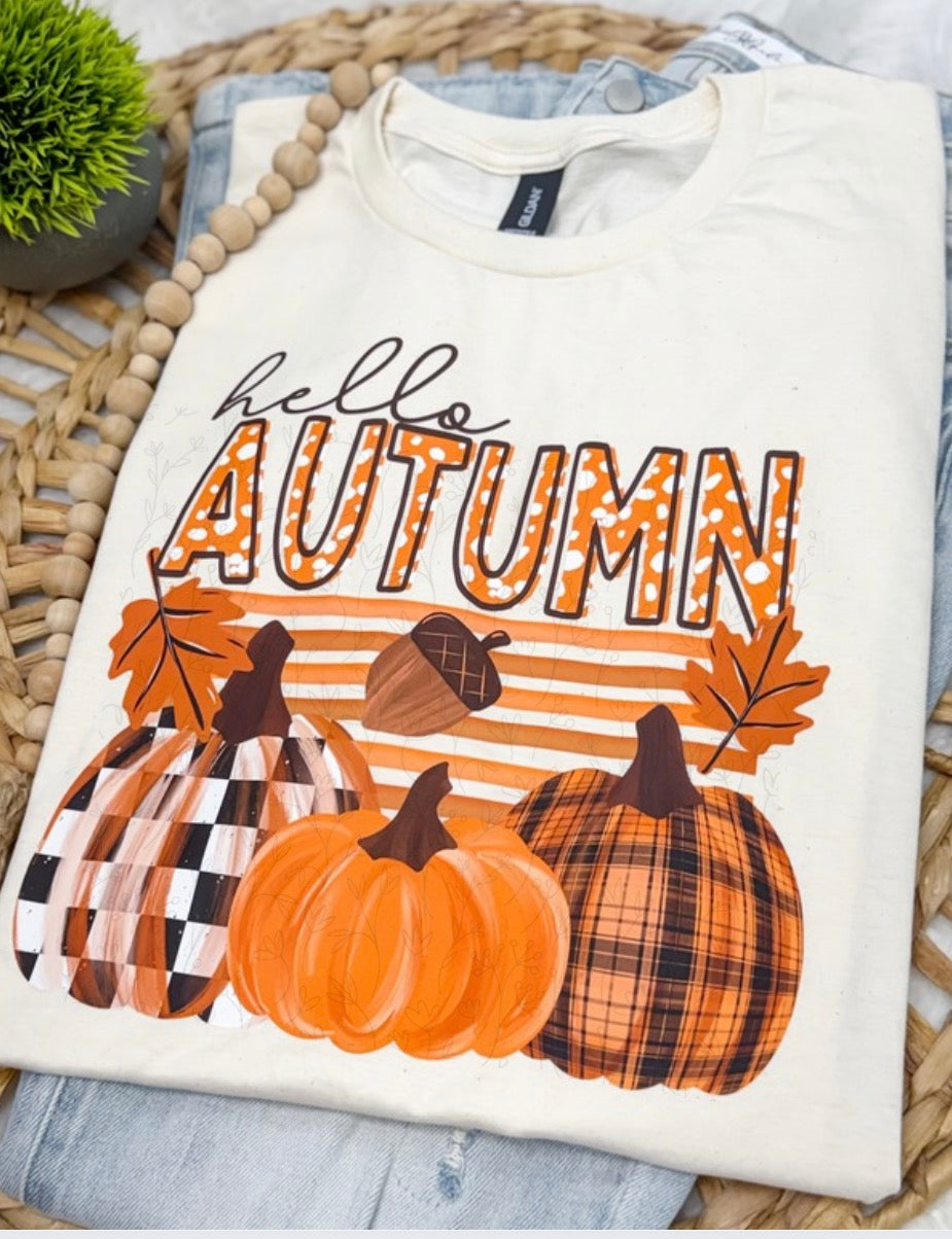 Hello Autumn | Natural - COMPLETED TEE