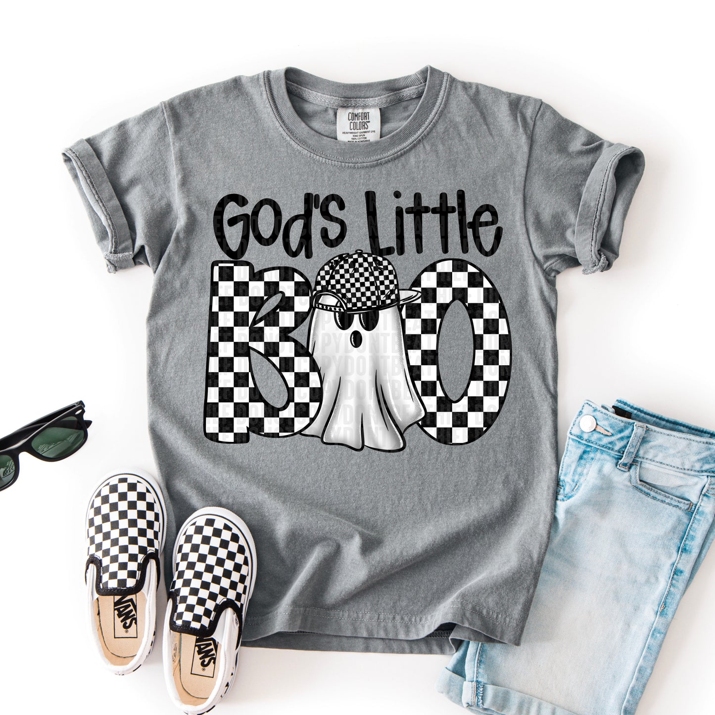 God's Little Boo Checkered - TRANSFER (SDD)