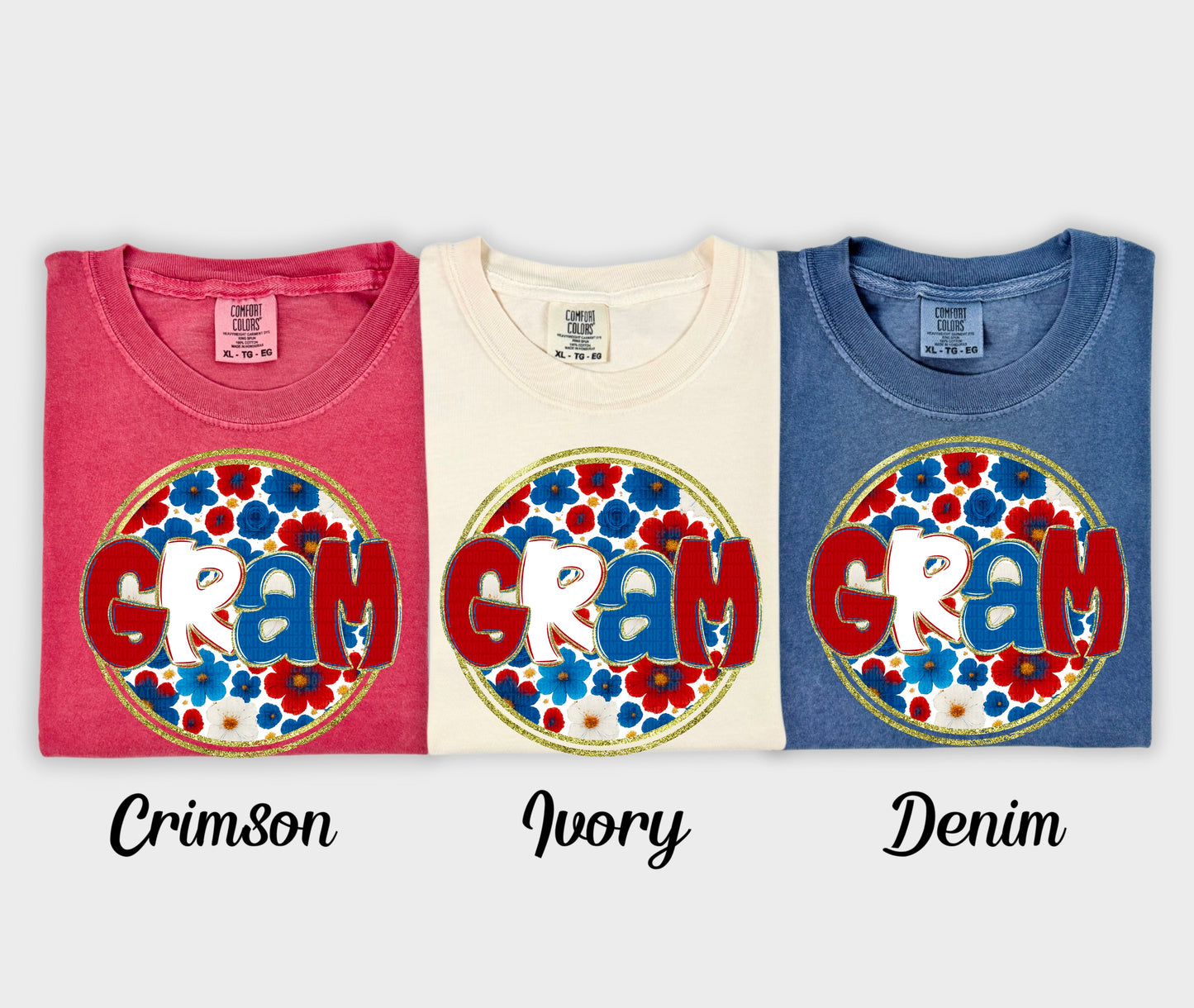 Floral 4th Of July Names - Transfer (SDD)