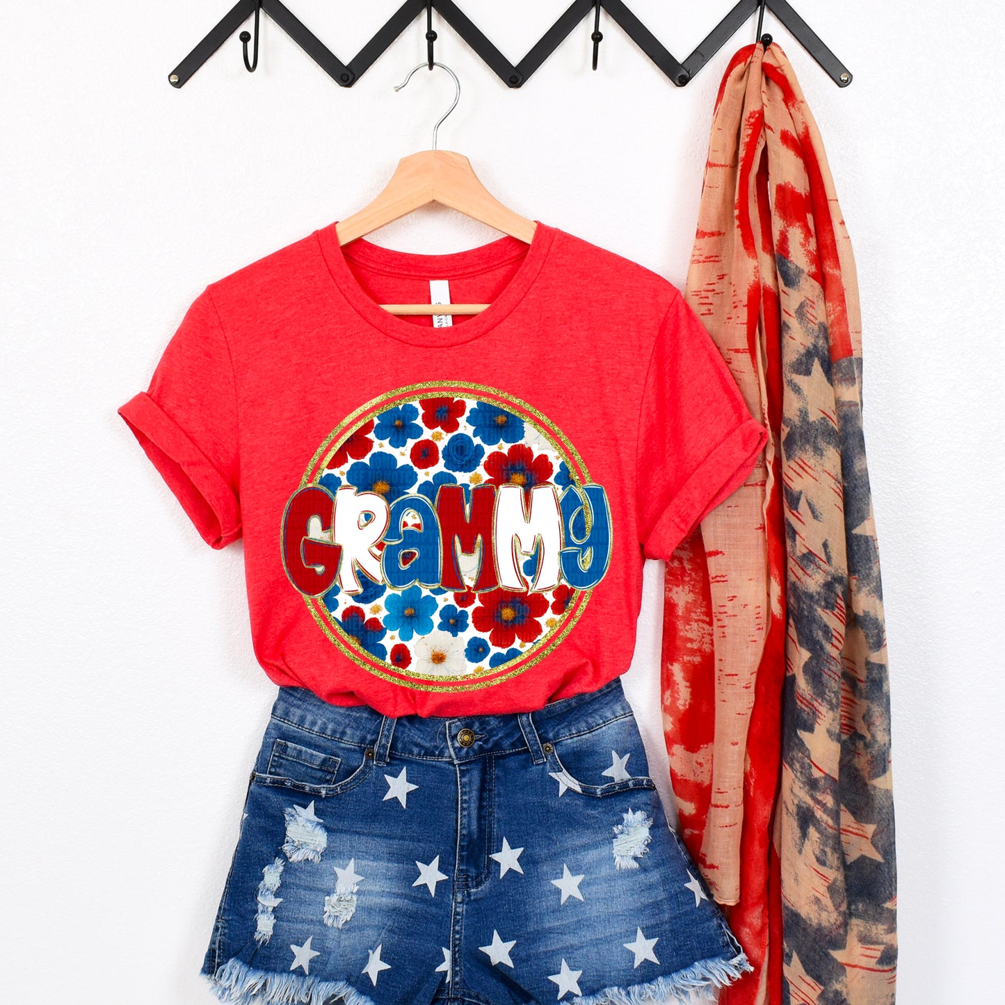 Floral 4th Of July Names - Transfer (SDD)