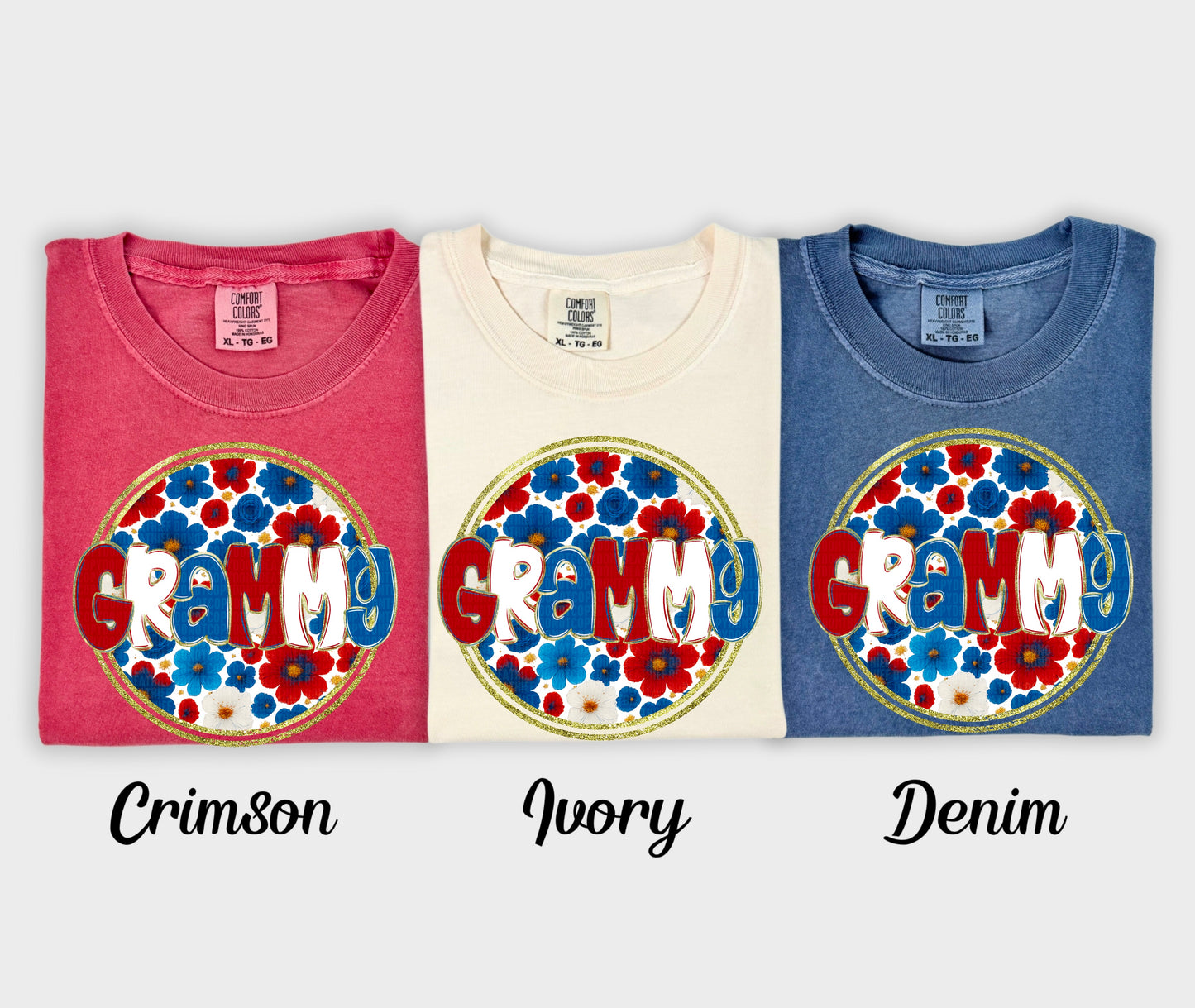 Floral 4th Of July Names - Transfer (SDD)
