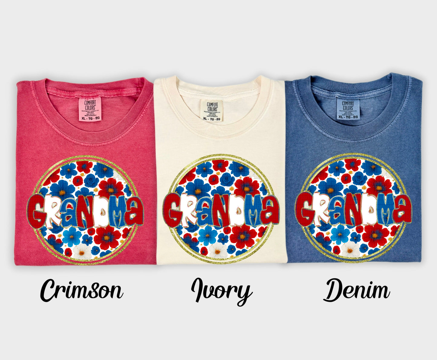 Floral 4th Of July Names - Transfer (SDD)