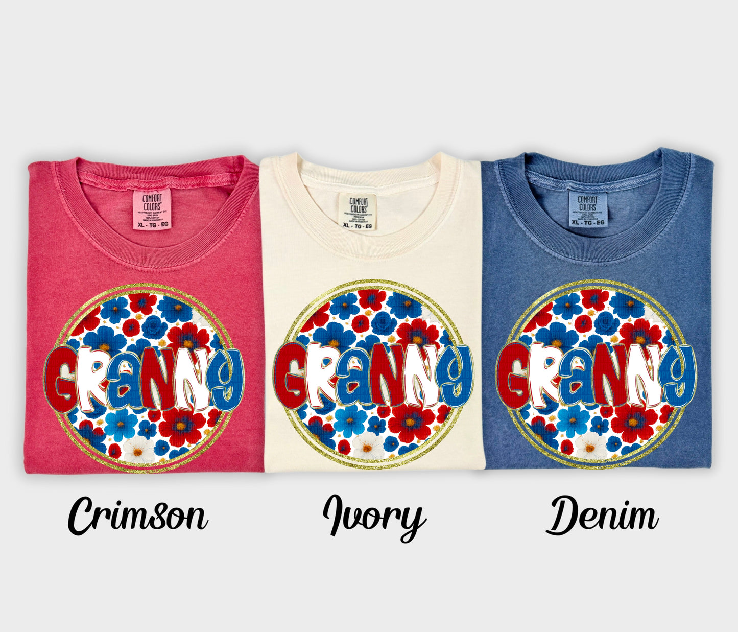 Floral 4th Of July Names - Transfer (SDD)