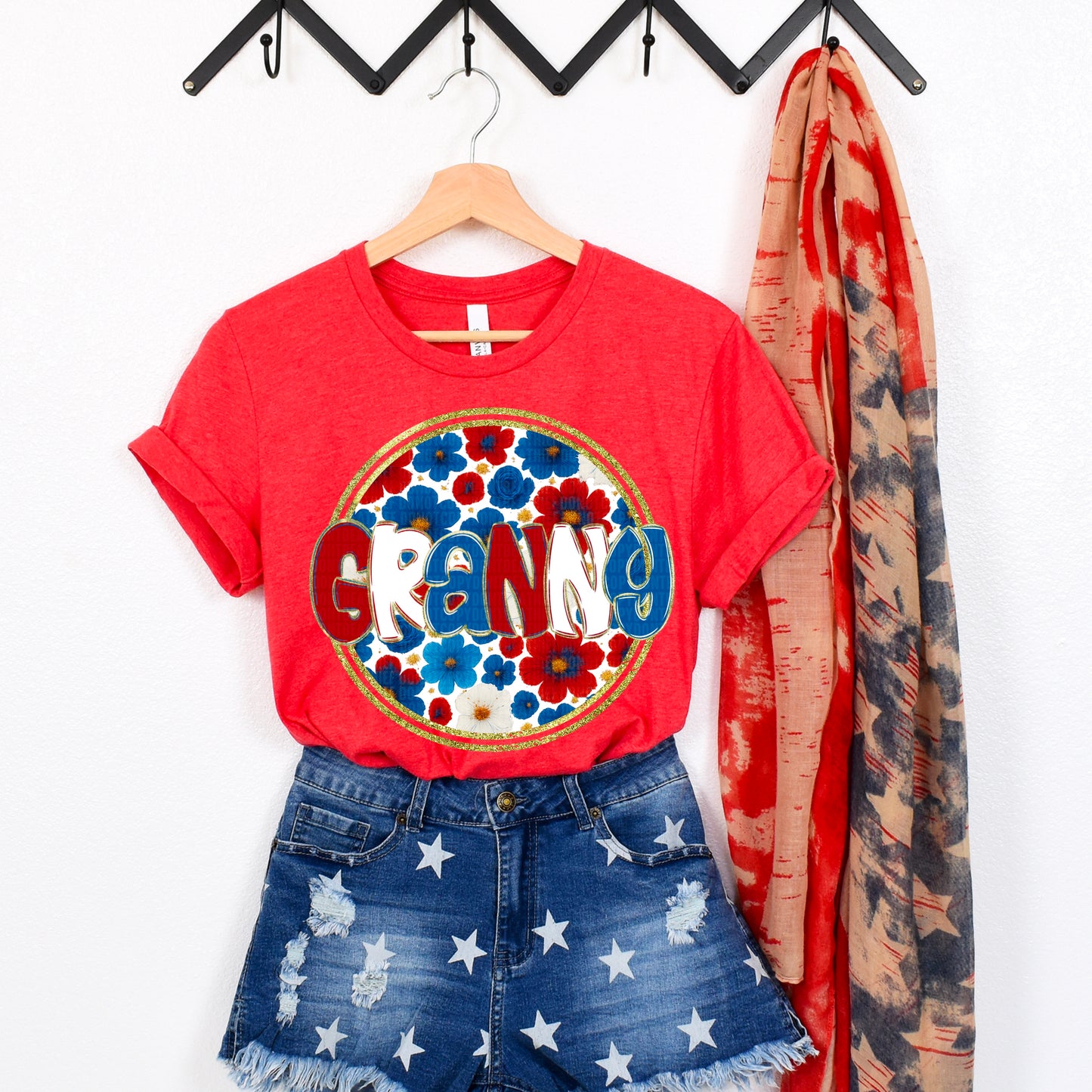 Floral 4th Of July Names - Transfer (SDD)
