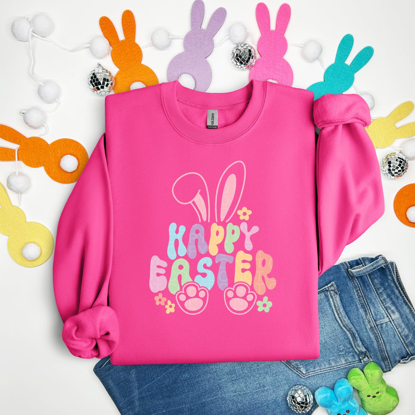 Happy Easter Bunny Ears - TRANSFERS (CF)