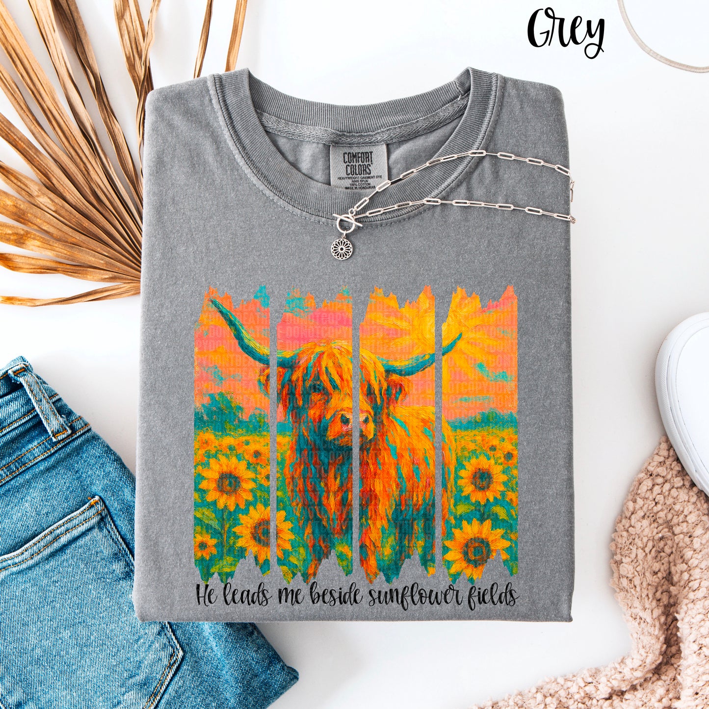 He Leads Me Beside Sunflowers - TRANSFERS (SDD)