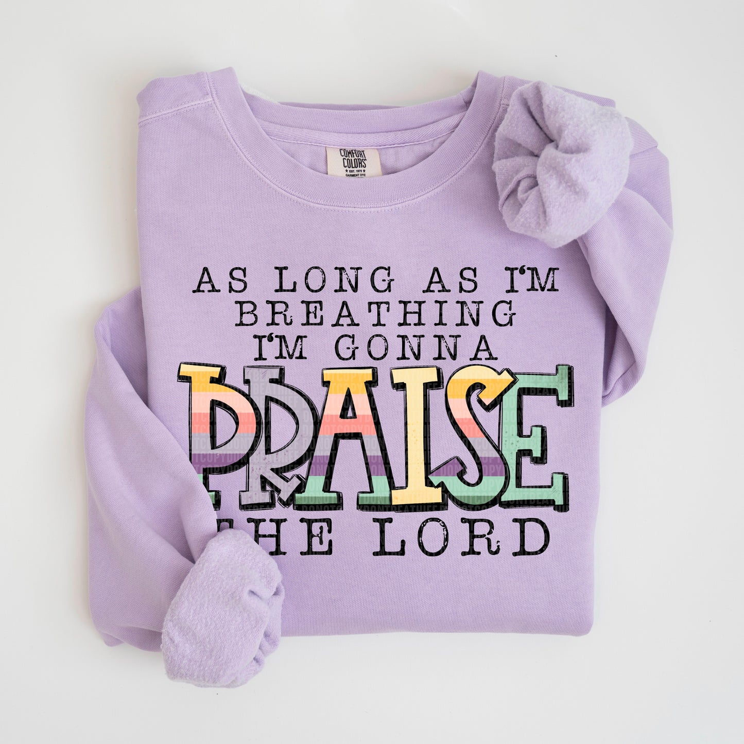 As Long as I’m Breathing I’m Gonna Praise Black Ink - TRANSFER (SDD)