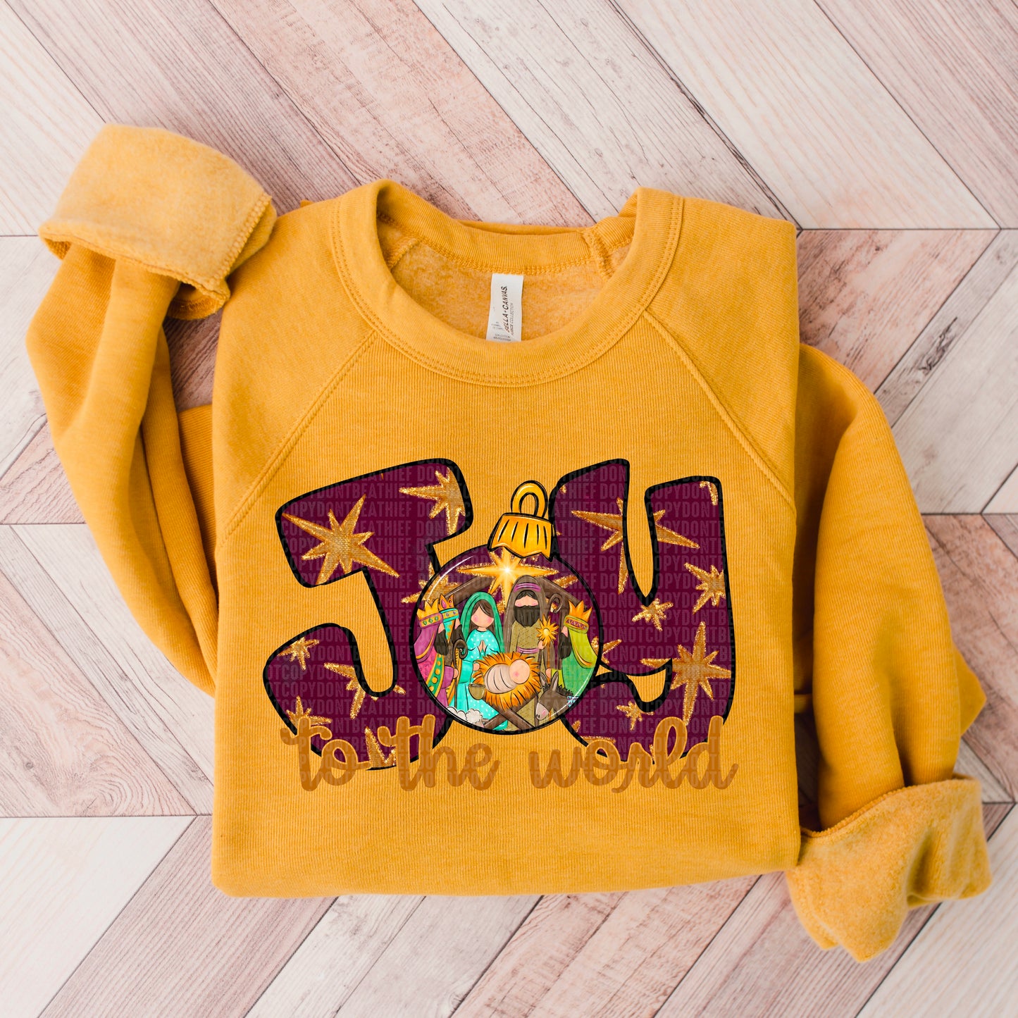 Joy to the World Bulb with Baby Jesus - TRANSFER (SDD)