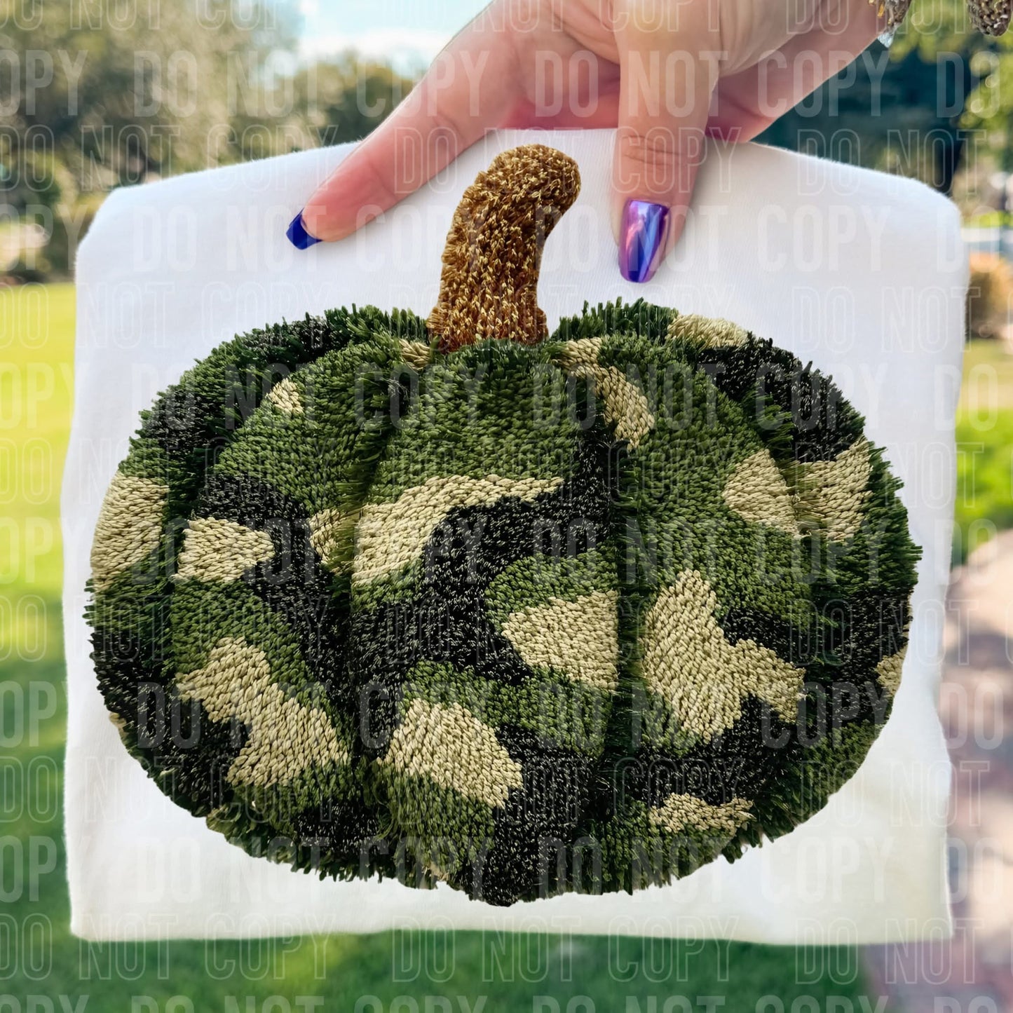 Camo Pumpkin Yarn- TRANSFER (SBB)