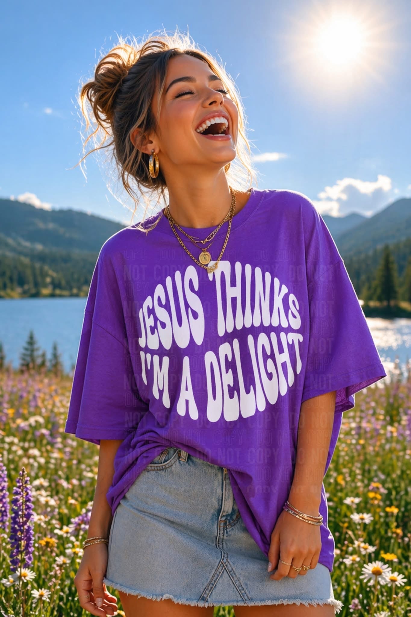 Jesus Thinks I'm A Delight / White - TRANSFER (SBB)