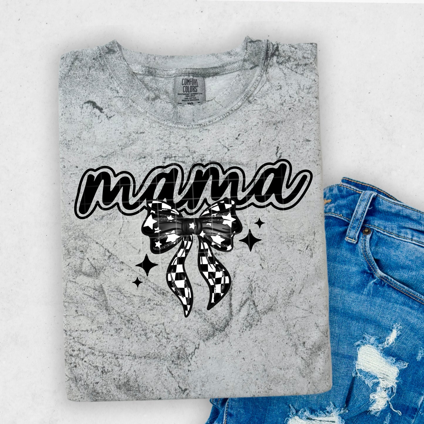 Mama With Checkered Bow - TRANSFER (CS)
