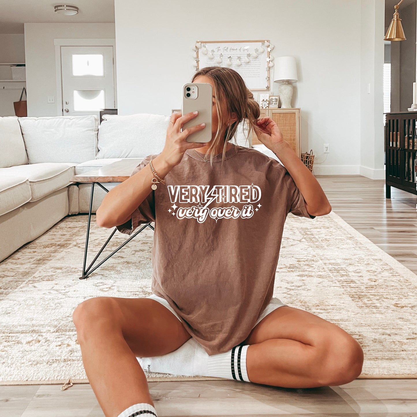 Very Tired Very Over It / White - TRANSFER (CS)