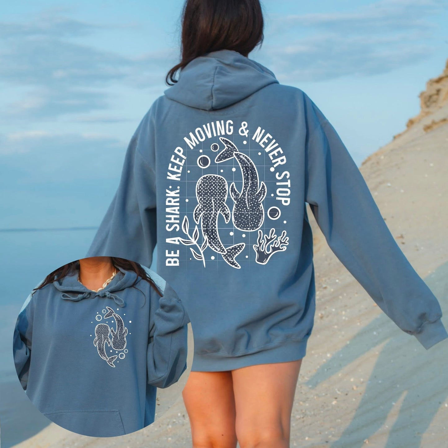 Be A Shark Keep Moving - Transfer (CSC)