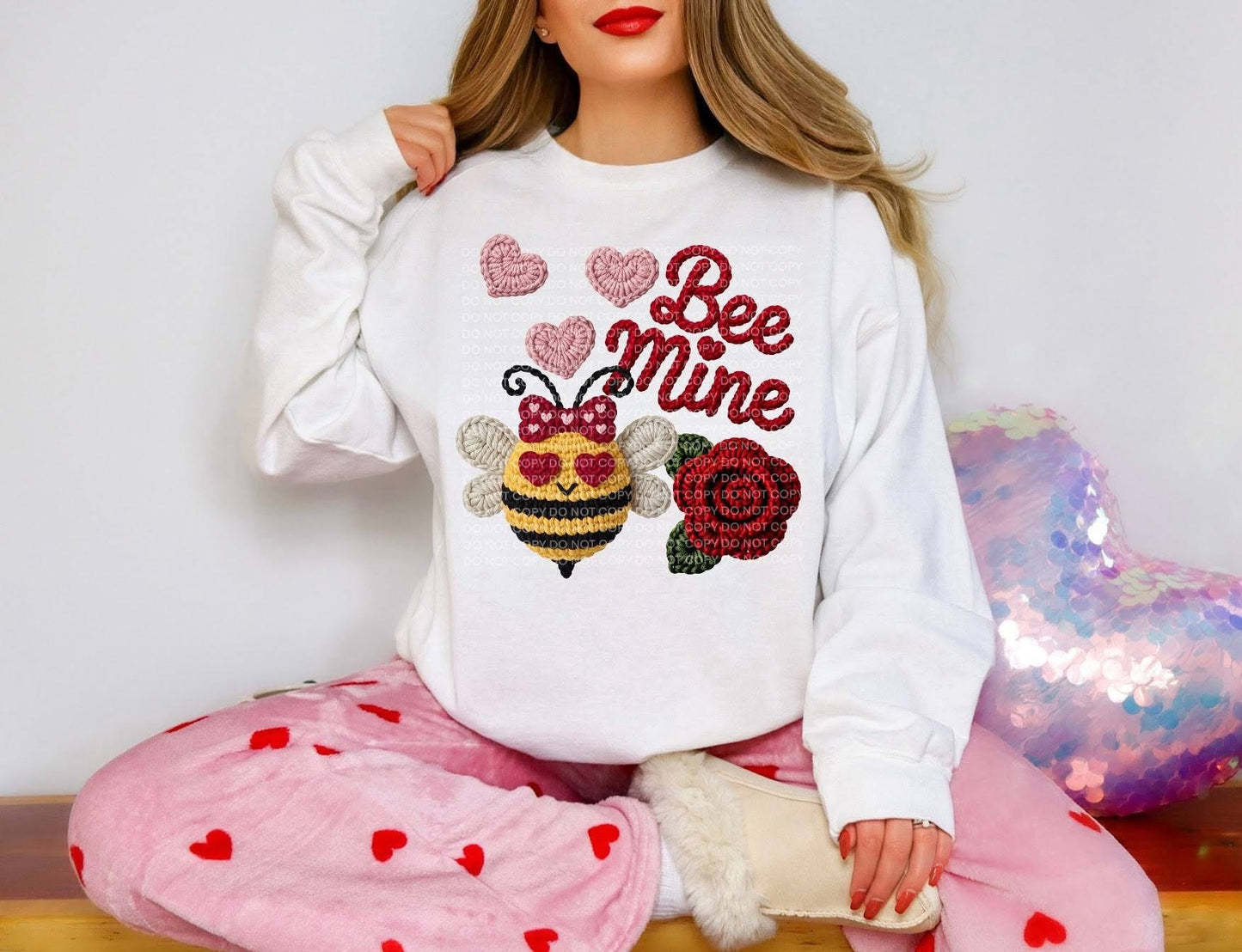 Be Mine Bee - COMPLETED SWEATSHIRT
