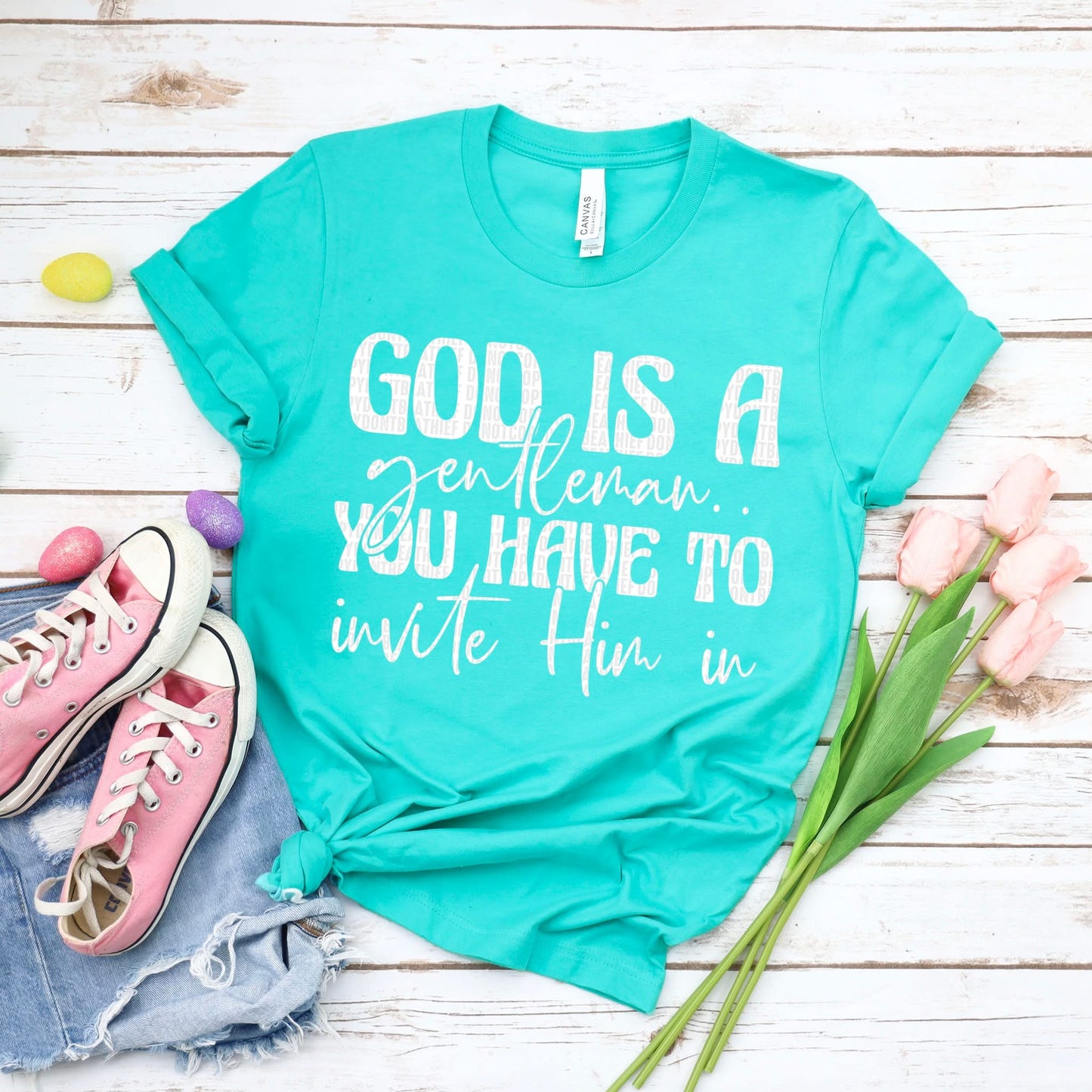 God Is A Gentleman WHITE - TRANSFERS (SDD)