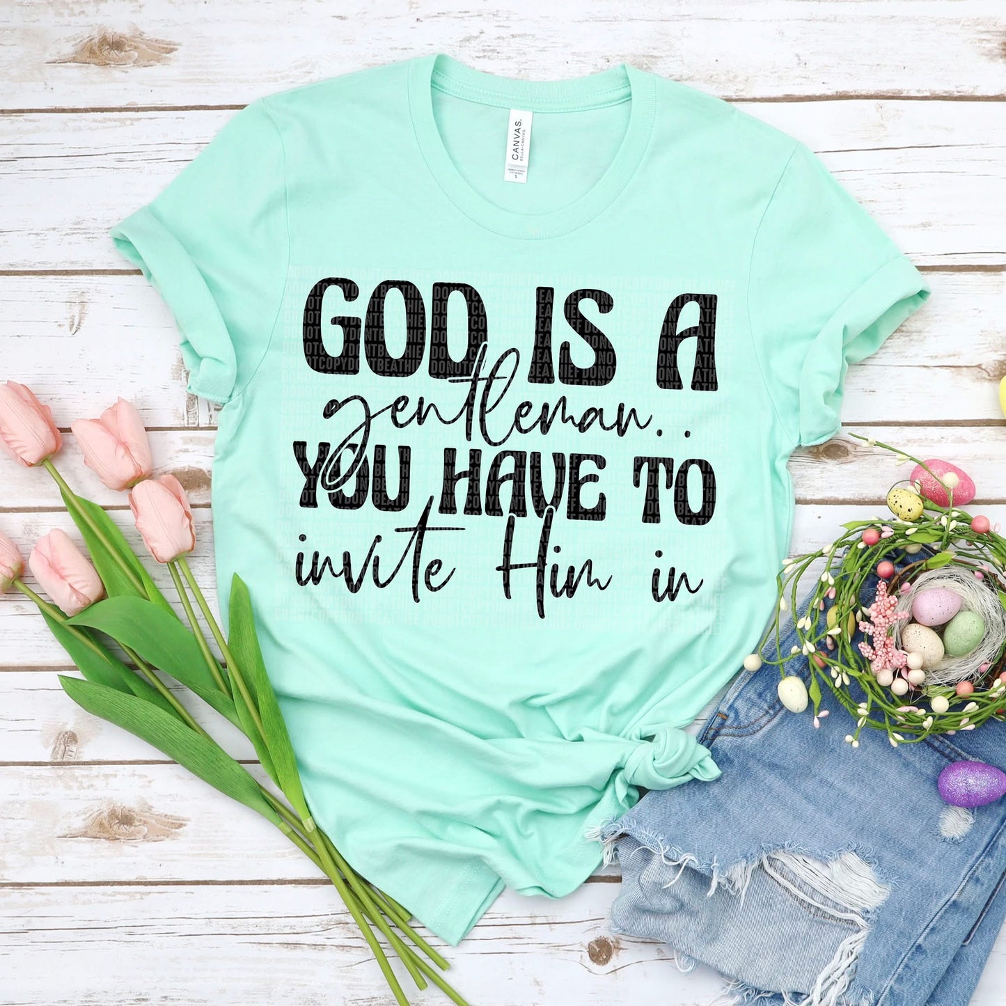 God Is A Gentleman BLACK - TRANSFERS (SDD)