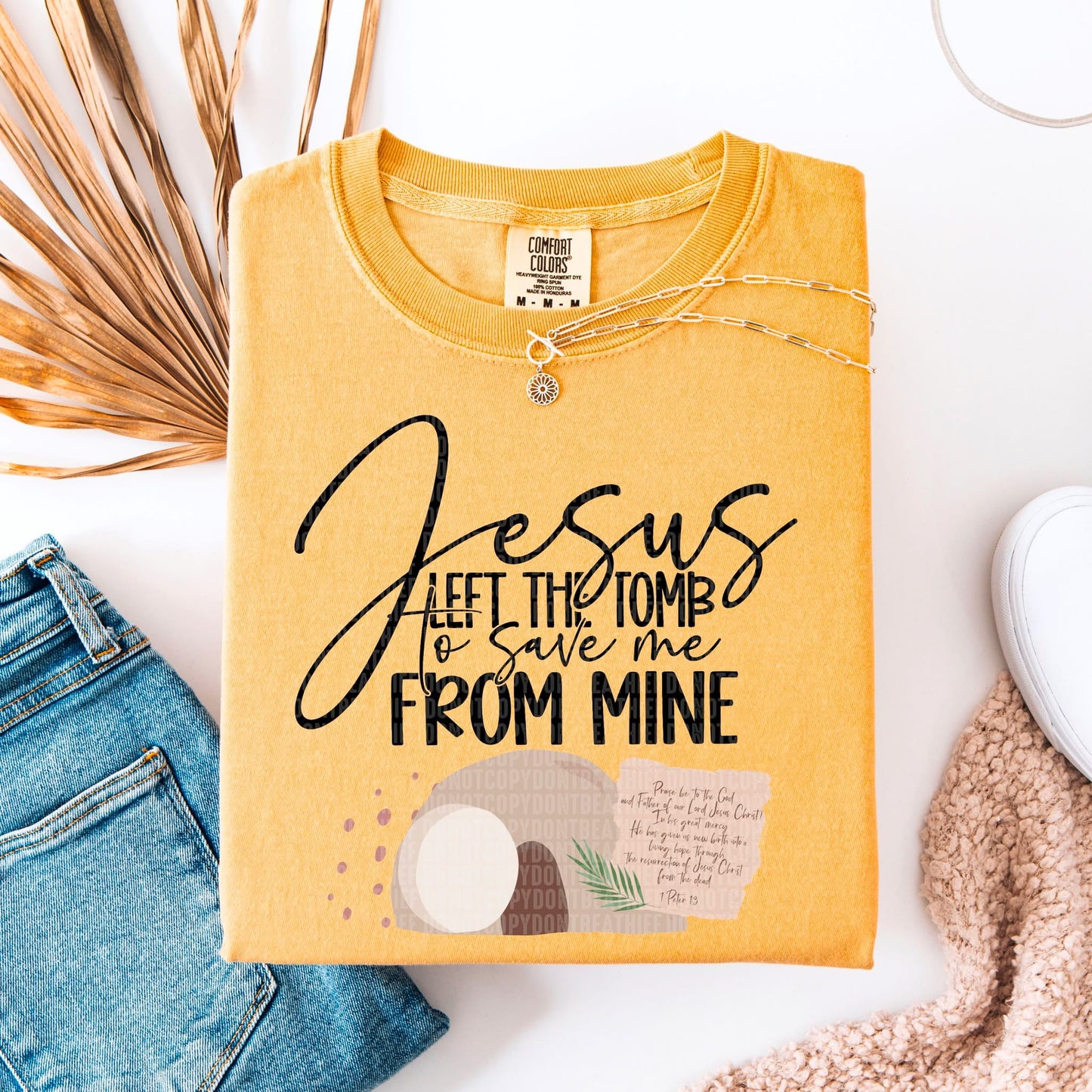 Jesus Left The Tomb To Save Me / Black Writing - TRANSFERS (SDD)