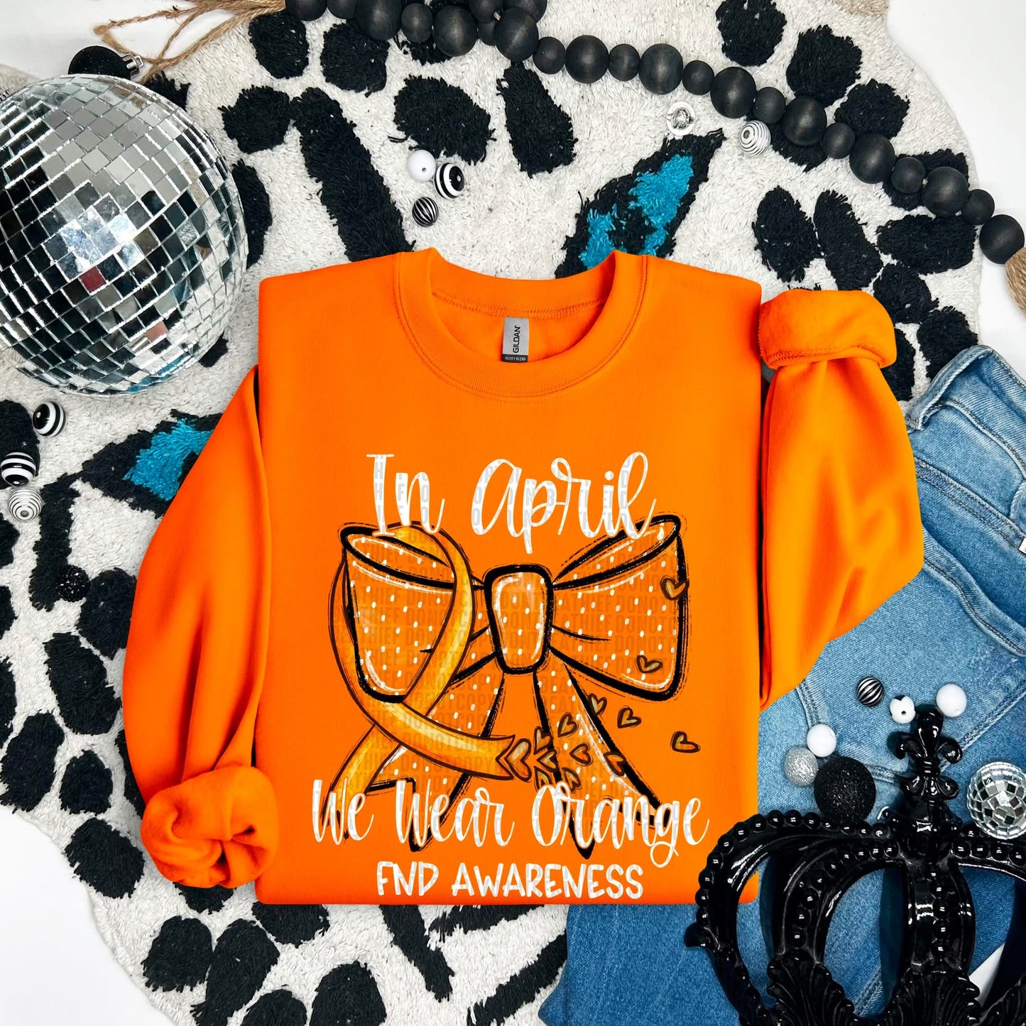 In April We Wear Orange / White Writing - TRANSFERS (SDD)