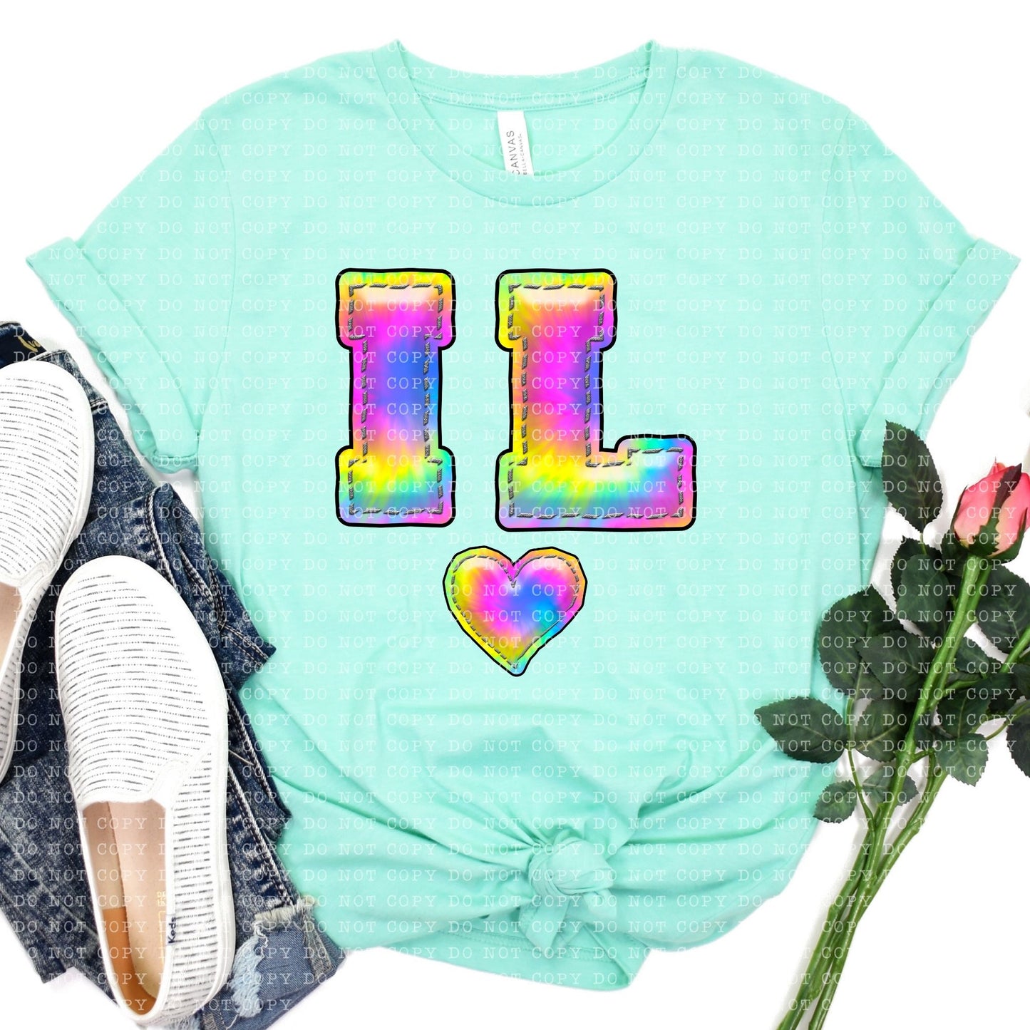 All States Inflated Tie Dye- Transfer (E)