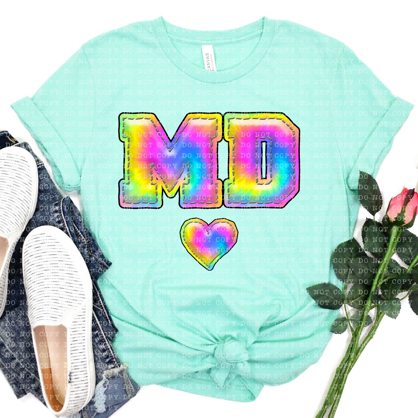 All States Inflated Tie Dye- Transfer (E)