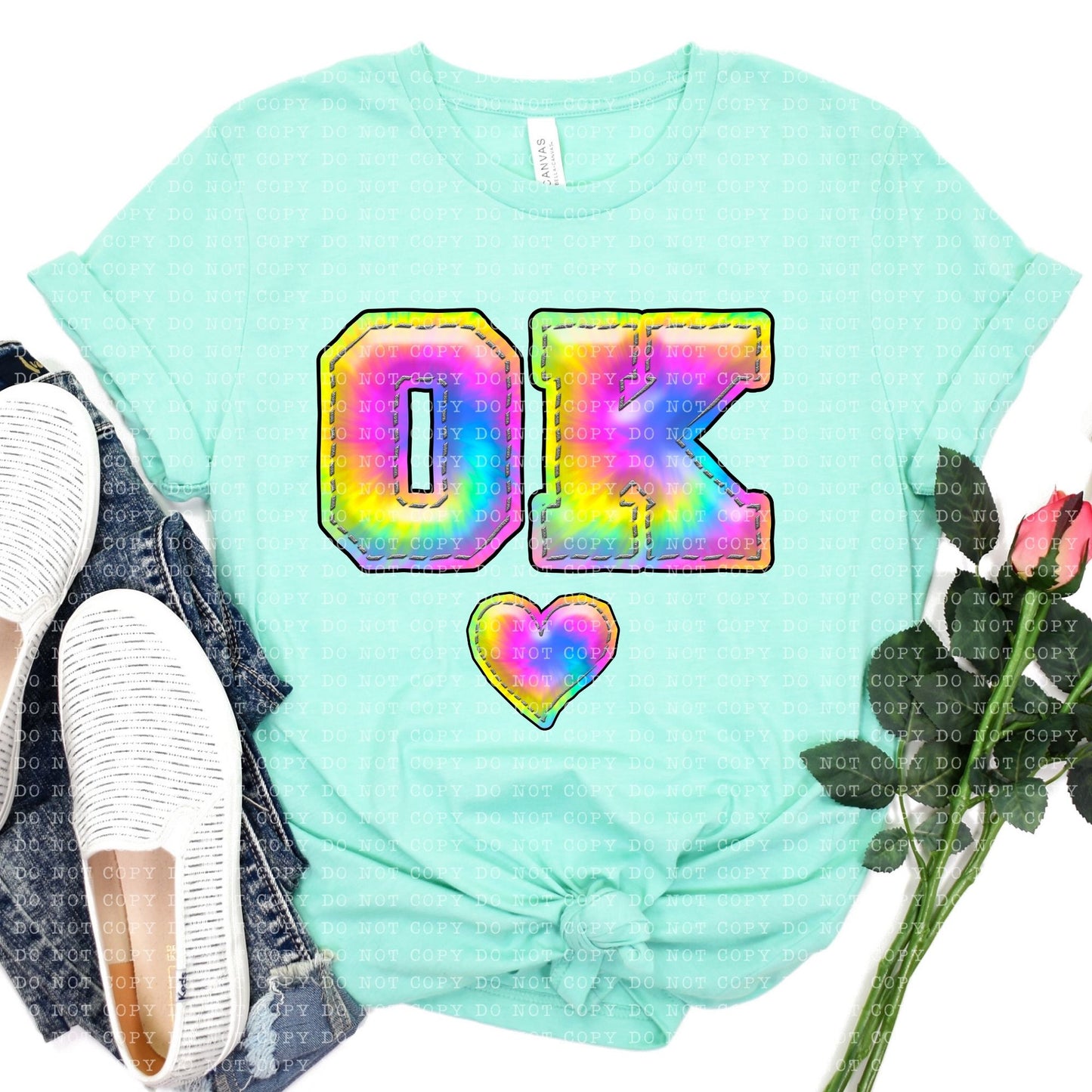 All States Inflated Tie Dye- Transfer (E)
