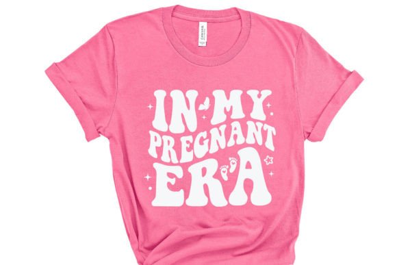 In My Pregnant Era Retro Wavy White - TRANSFER (CF)